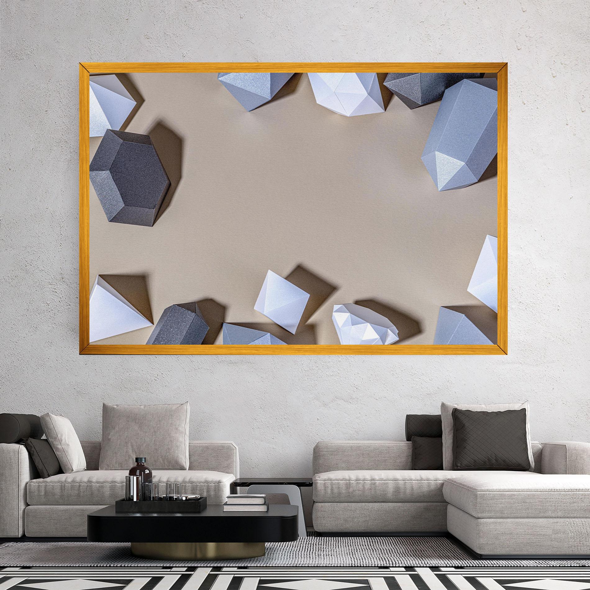 Vászonkép Geometric 3d Shapes mockup 2