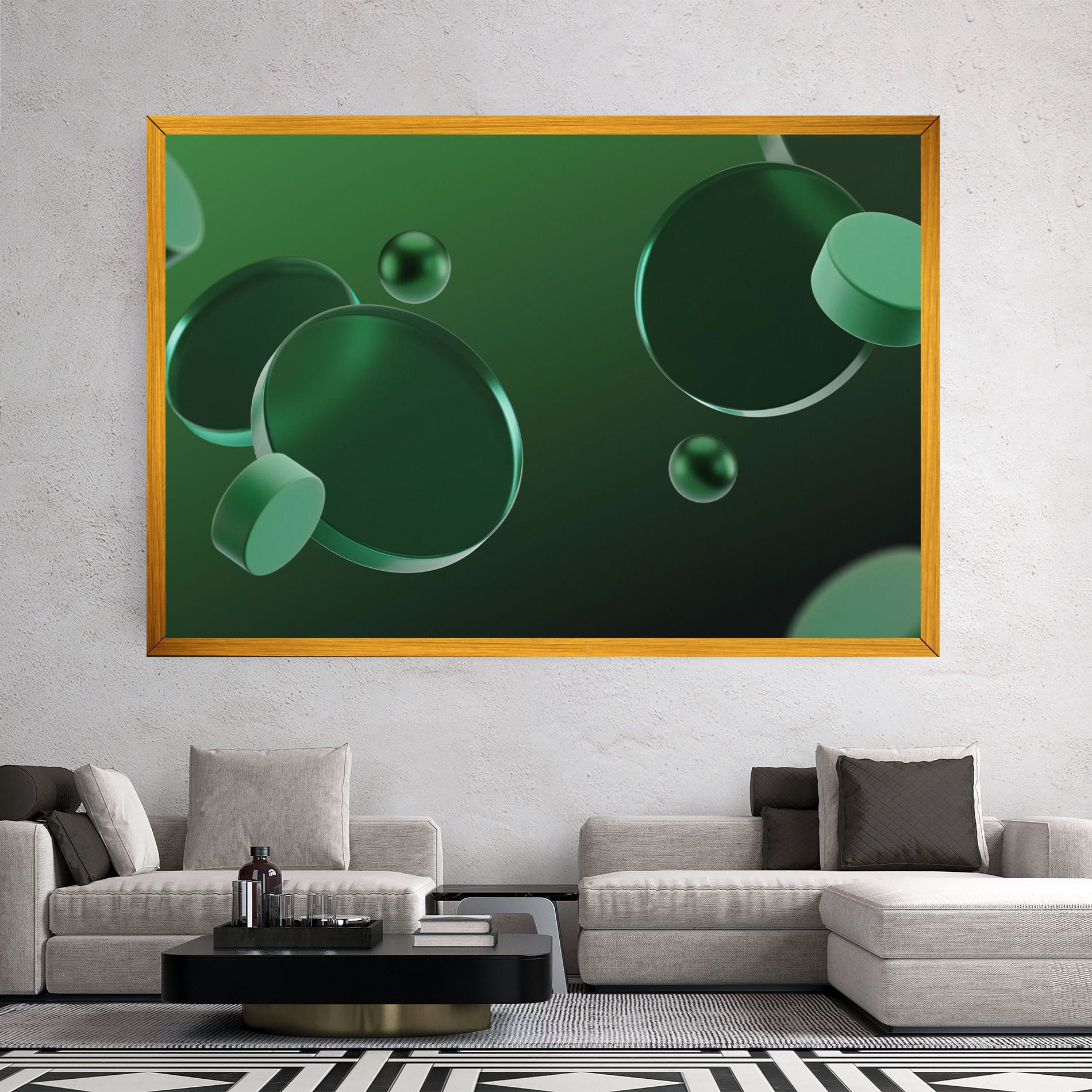 Green Circle Floating mockup 2