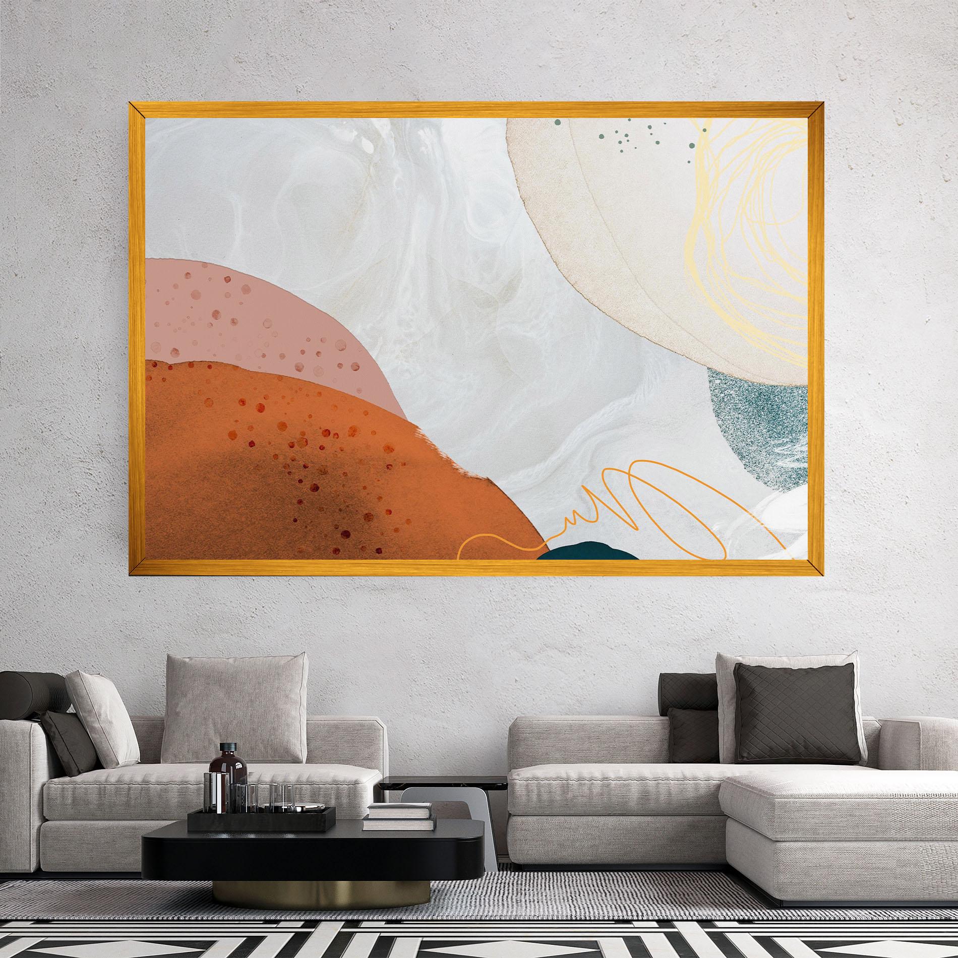 Vászonkép Orange Yellow Line mockup 2