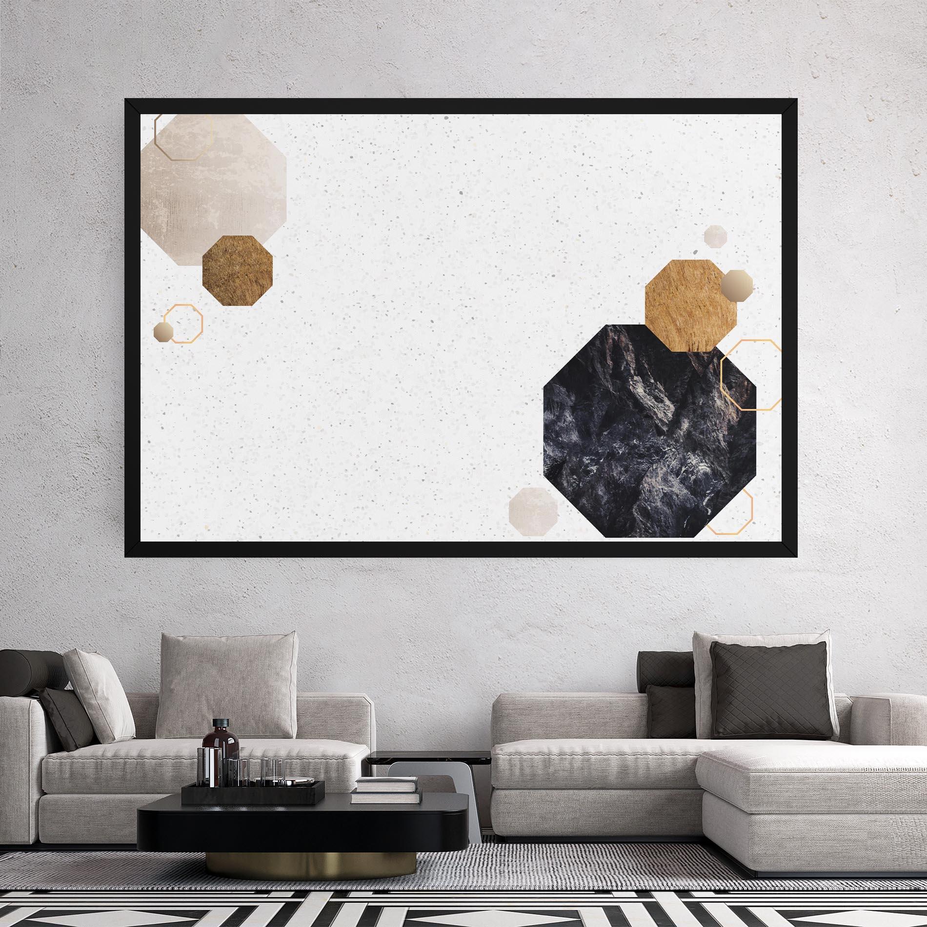 Vászonkép Big Hexagon mockup 2