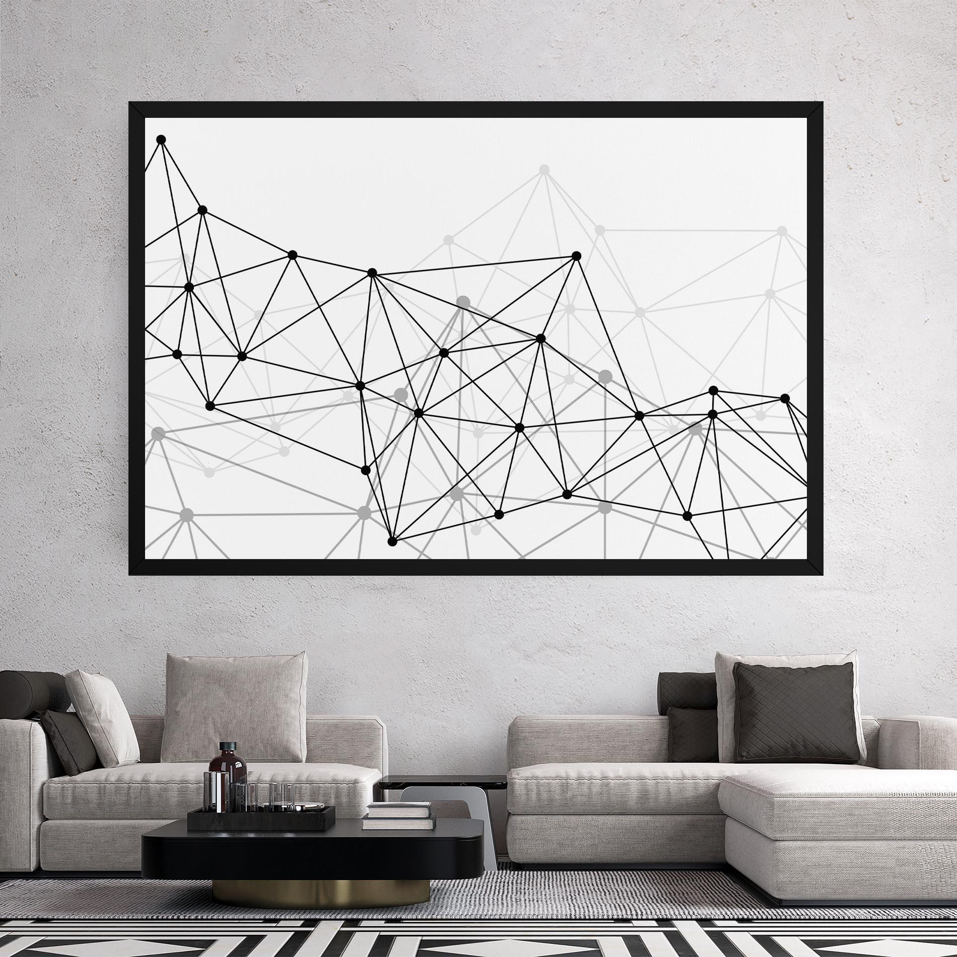Vászonkép Black Connecting mockup 2