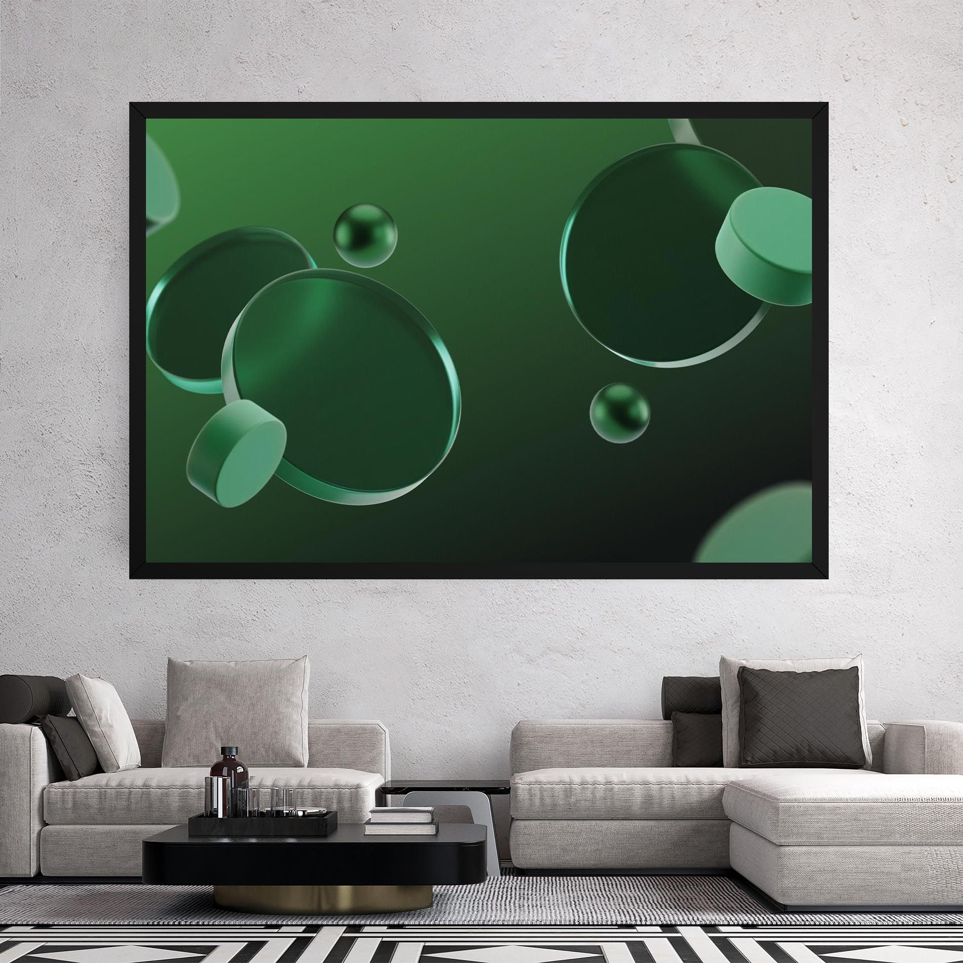 Green Circle Floating mockup 2