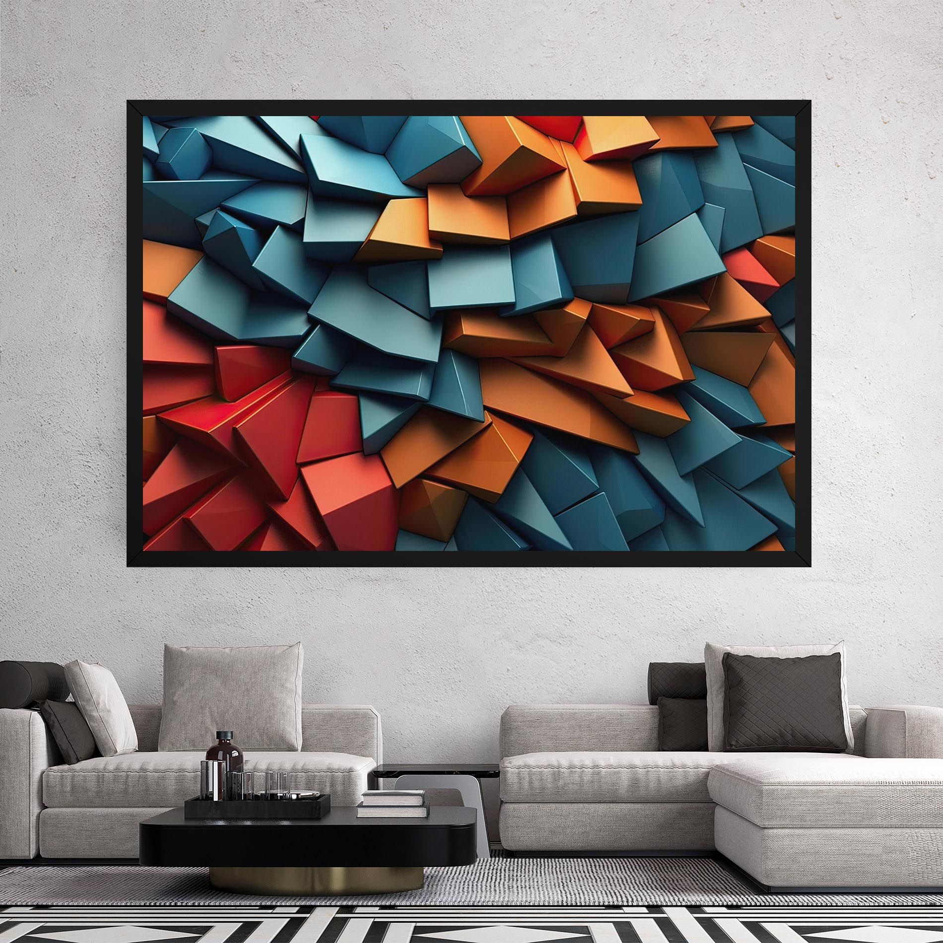 Multicolor Triangle mockup 2