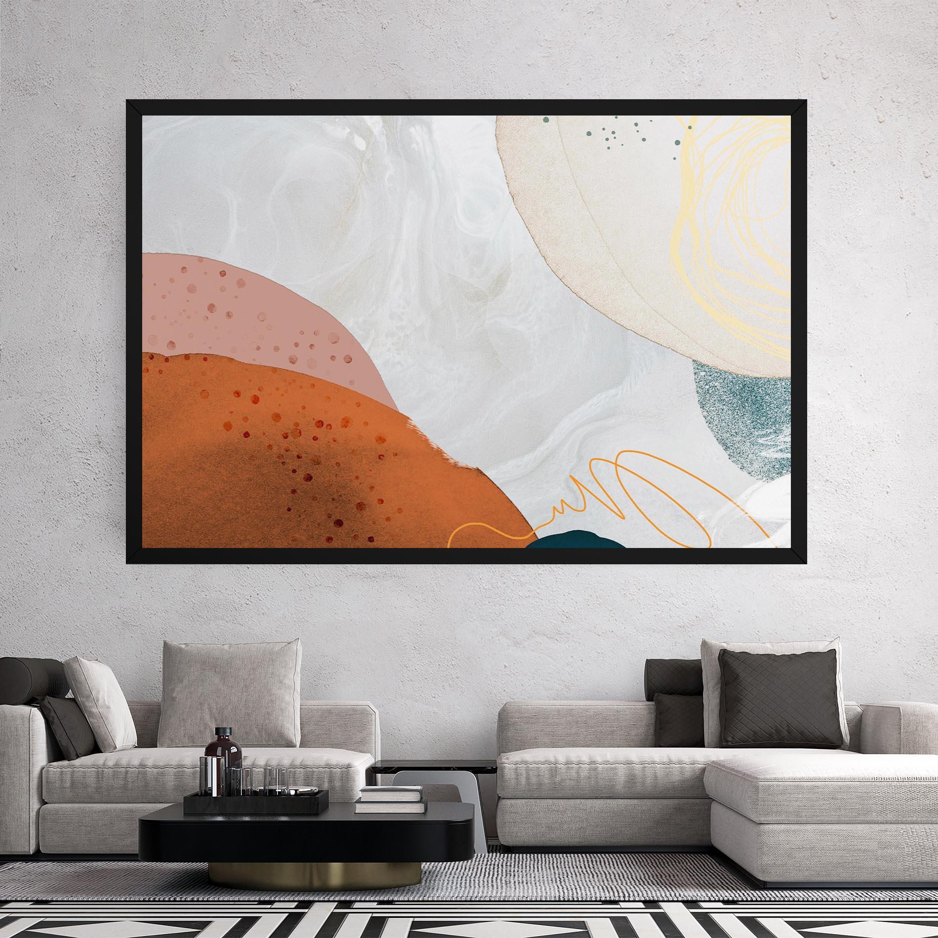 Vászonkép Orange Yellow Line mockup 2