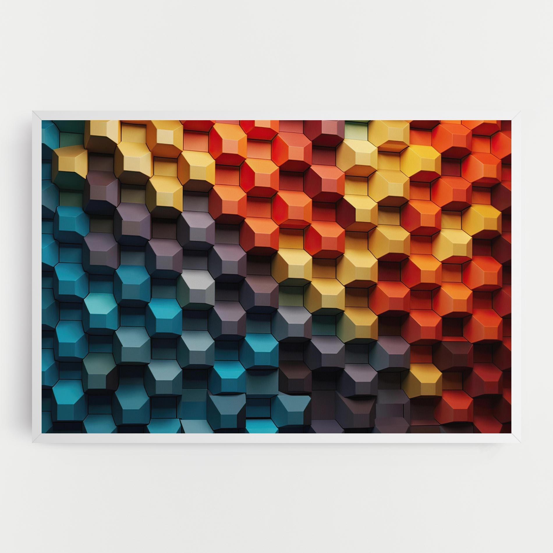 Vászonkép 3d Sqare Mix mockup 0