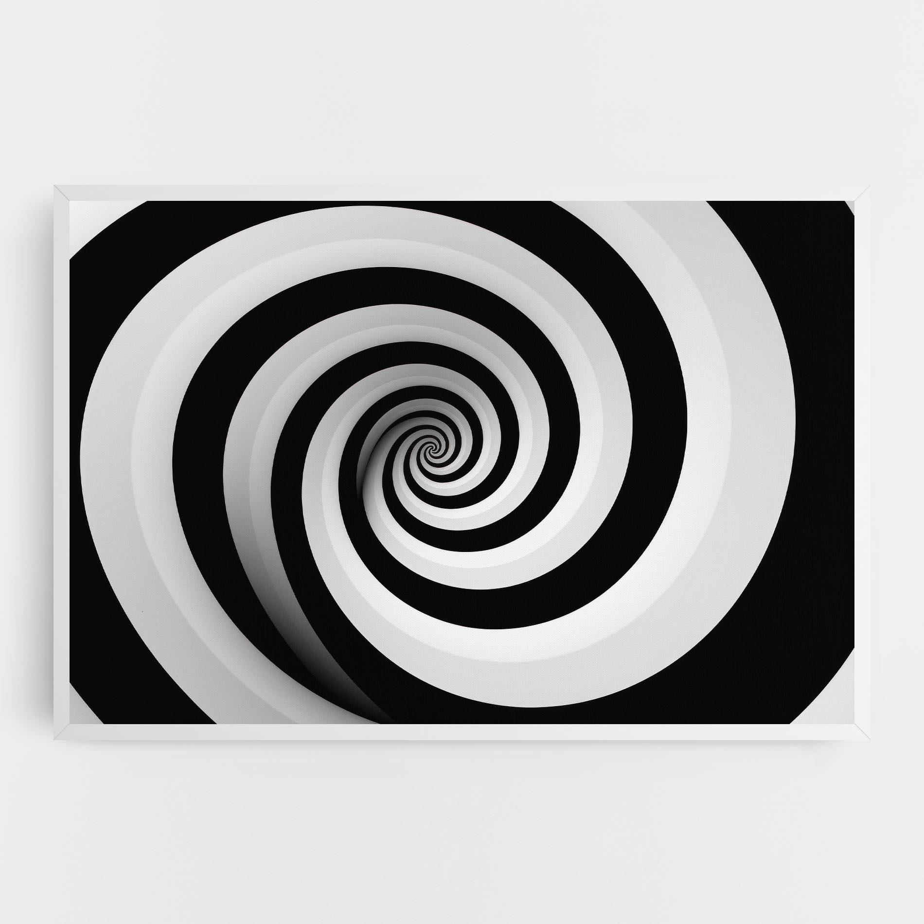 Vászonkép Black White Spiral mockup 0