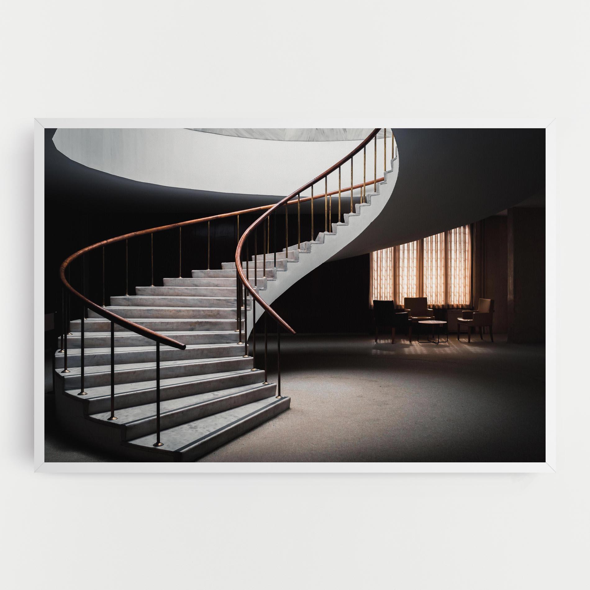 Vászonkép Dark Room Stairs mockup 0