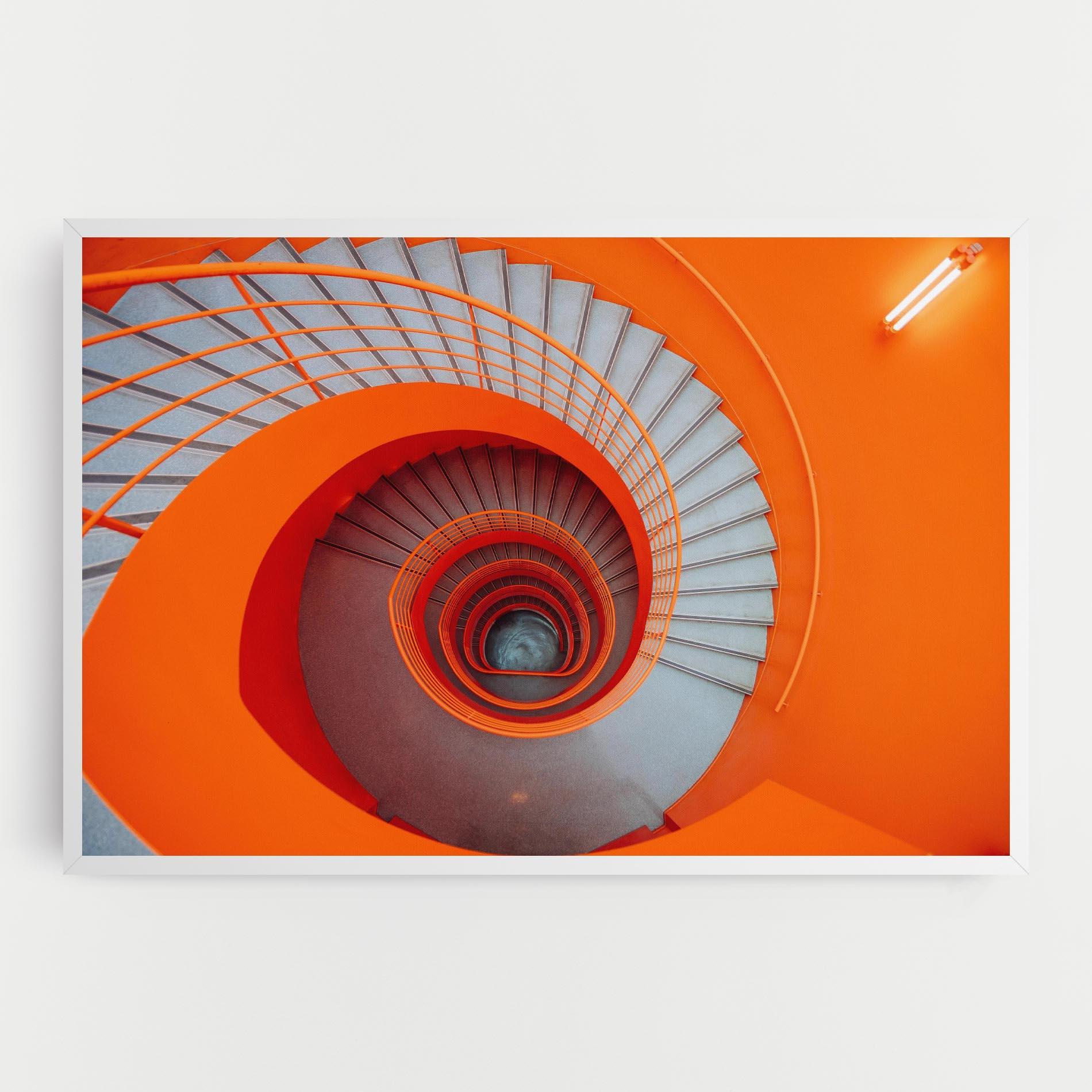 Vászonkép Grey Orange Stairs mockup 0