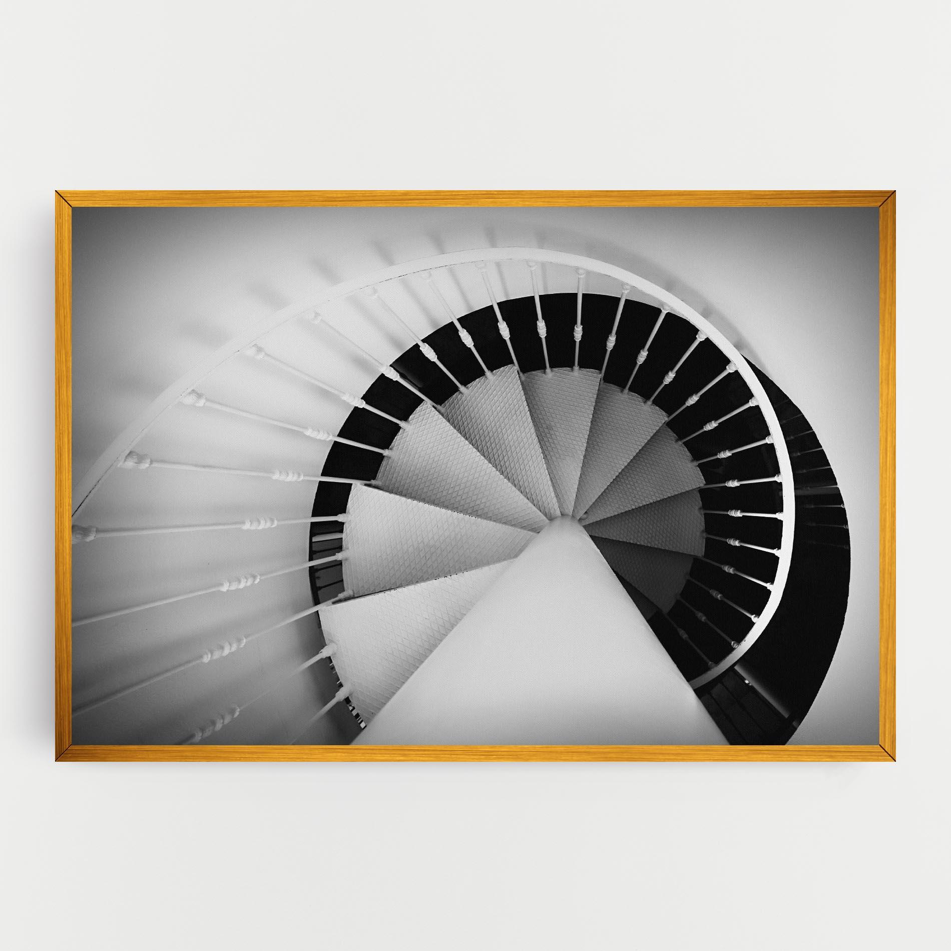 Vászonkép Black Circle Stairs mockup 0