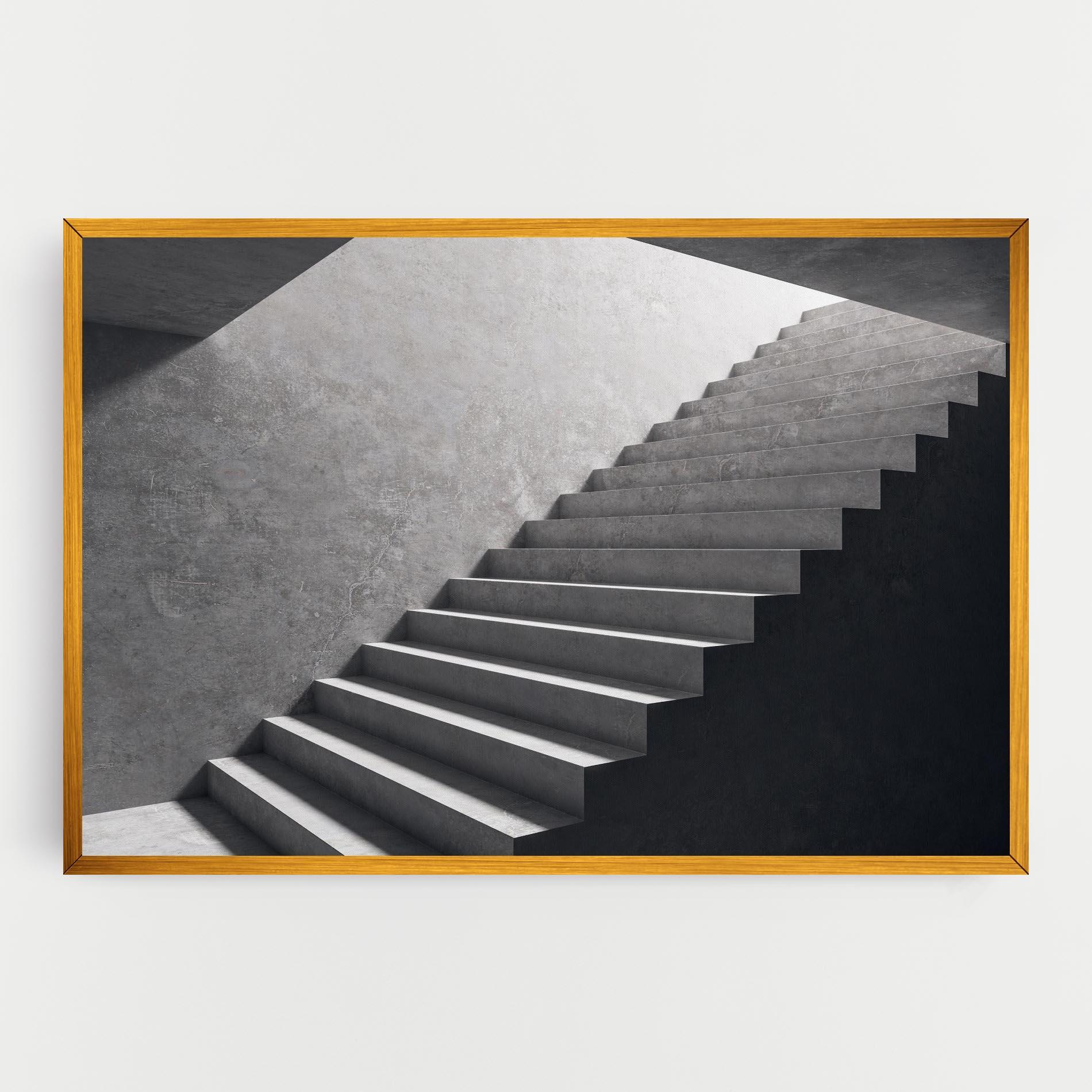 Vászonkép Concrete Stairs mockup 0