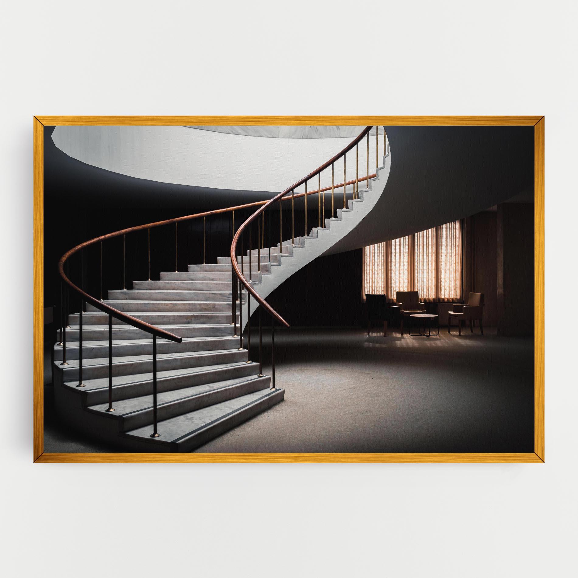 Vászonkép Dark Room Stairs mockup 0