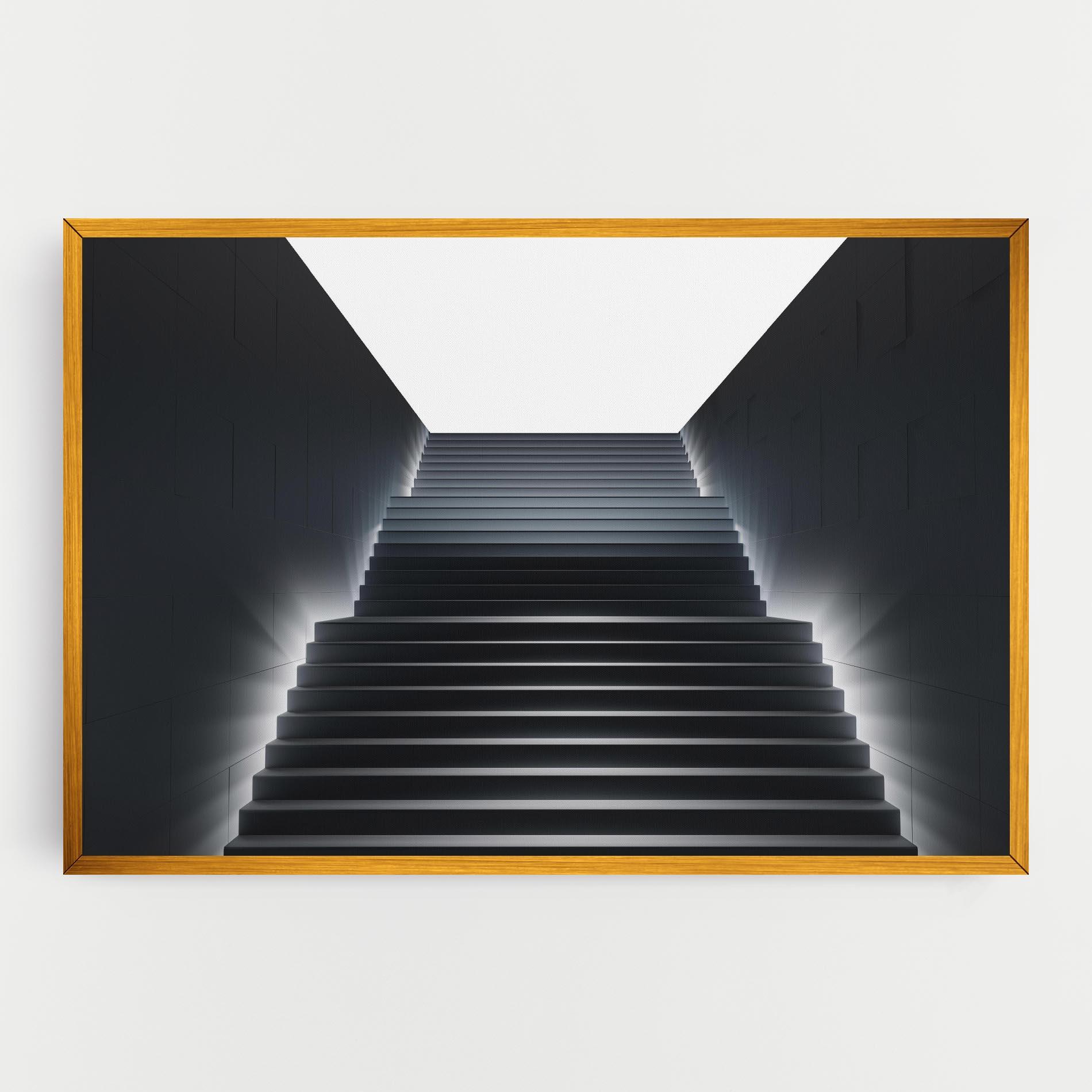 Vászonkép Dark Stairs mockup 0