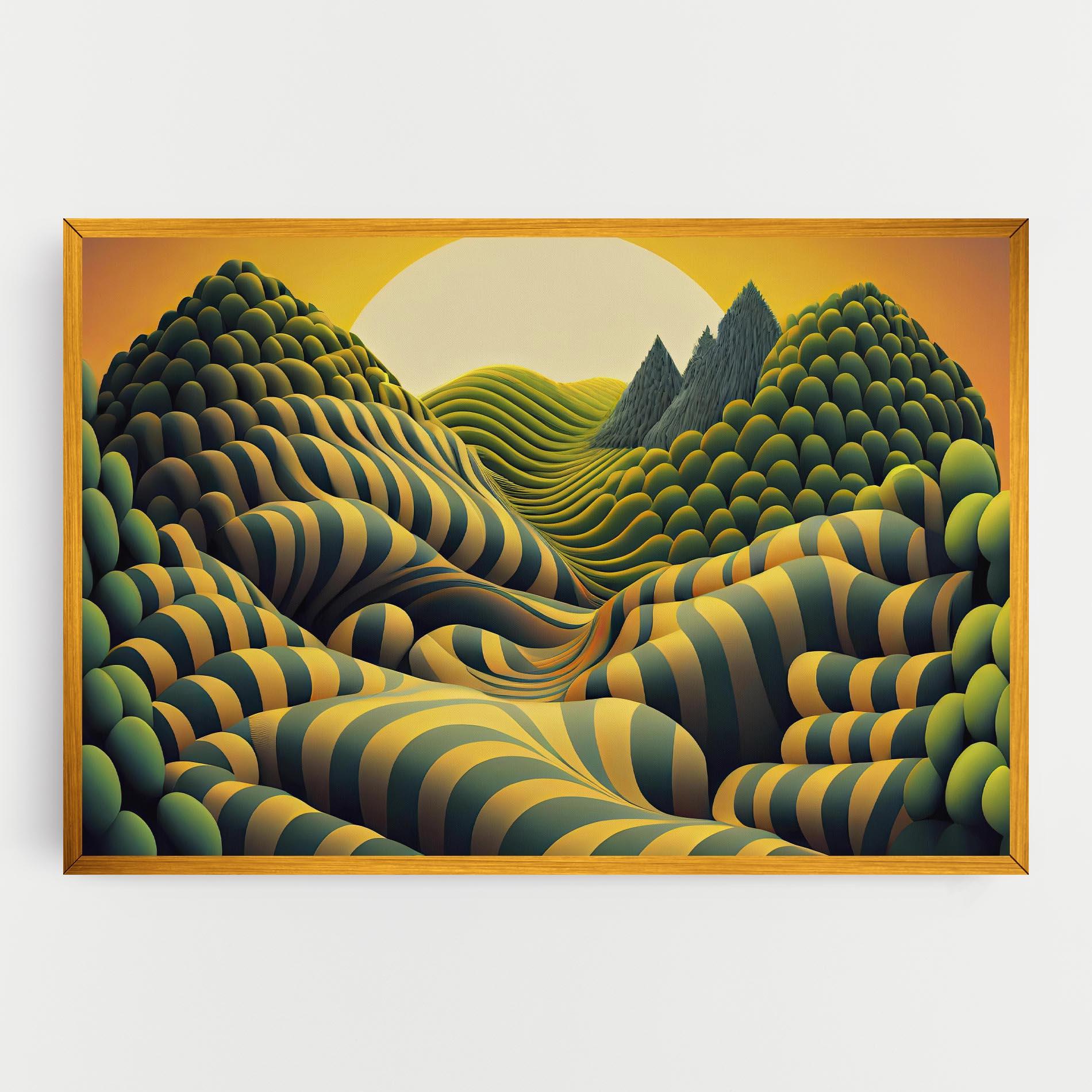 Vászonkép Green Yellow View mockup 0