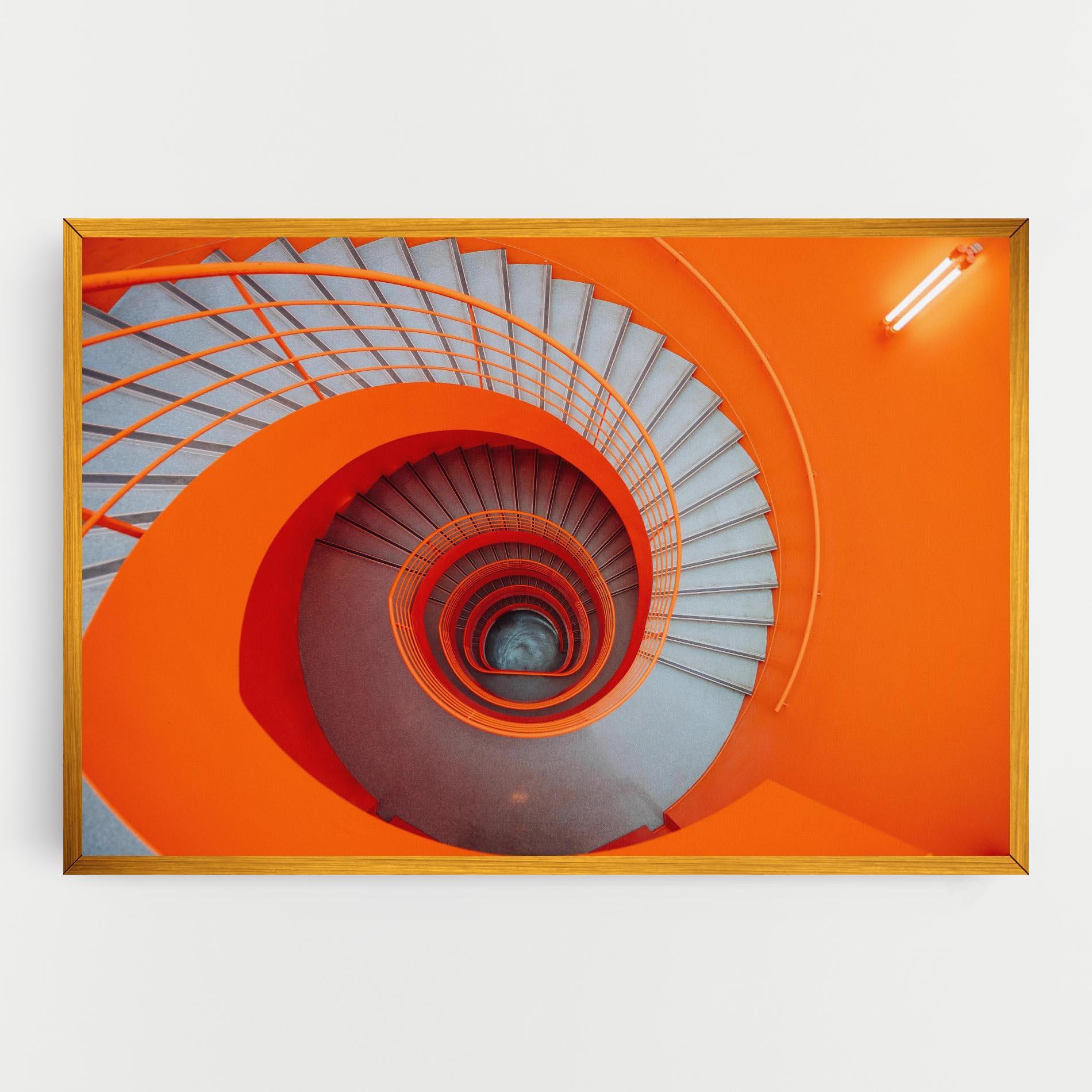 Vászonkép Grey Orange Stairs mockup 0