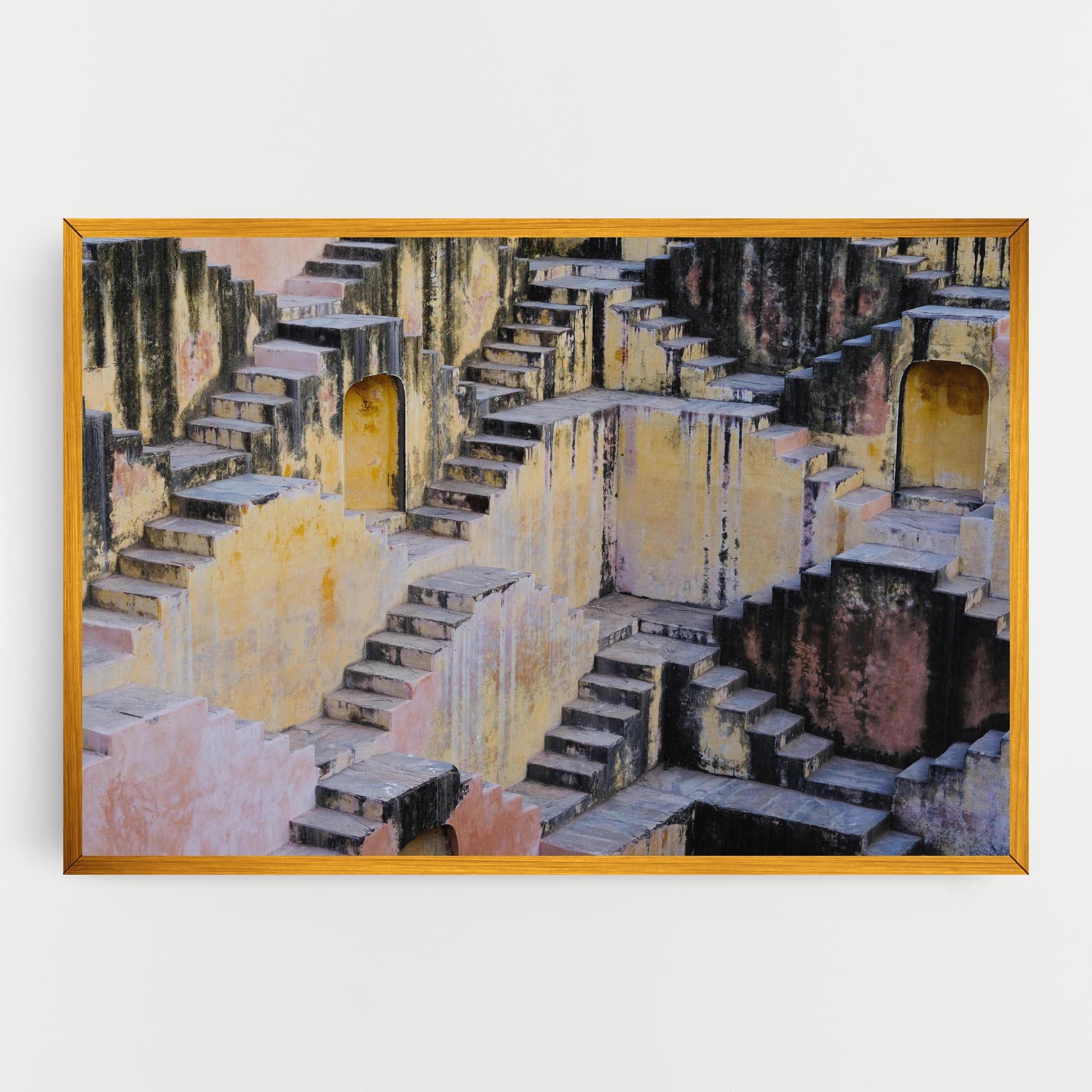 Vászonkép Old Yellow Stairs mockup 0