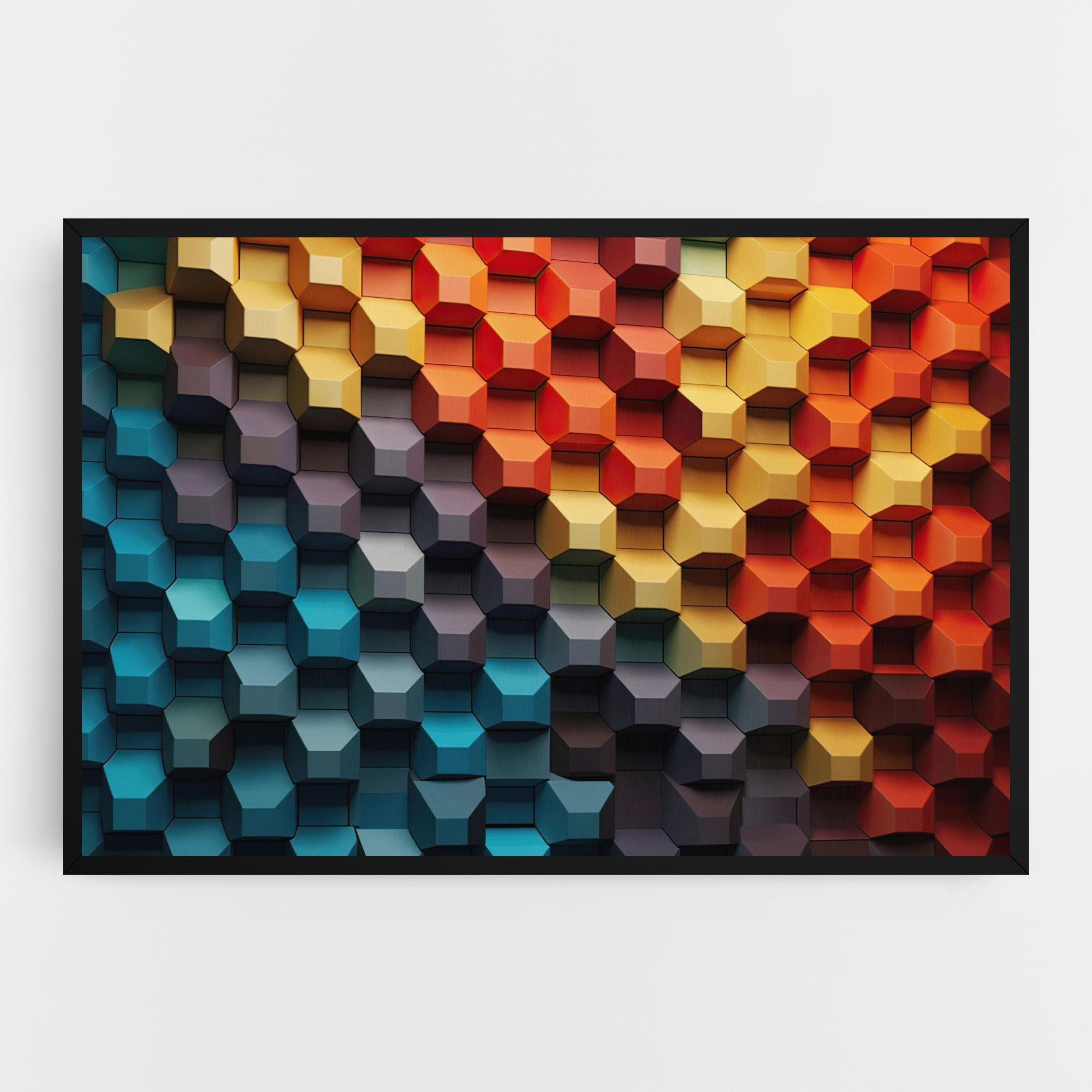 Vászonkép 3d Sqare Mix mockup 0