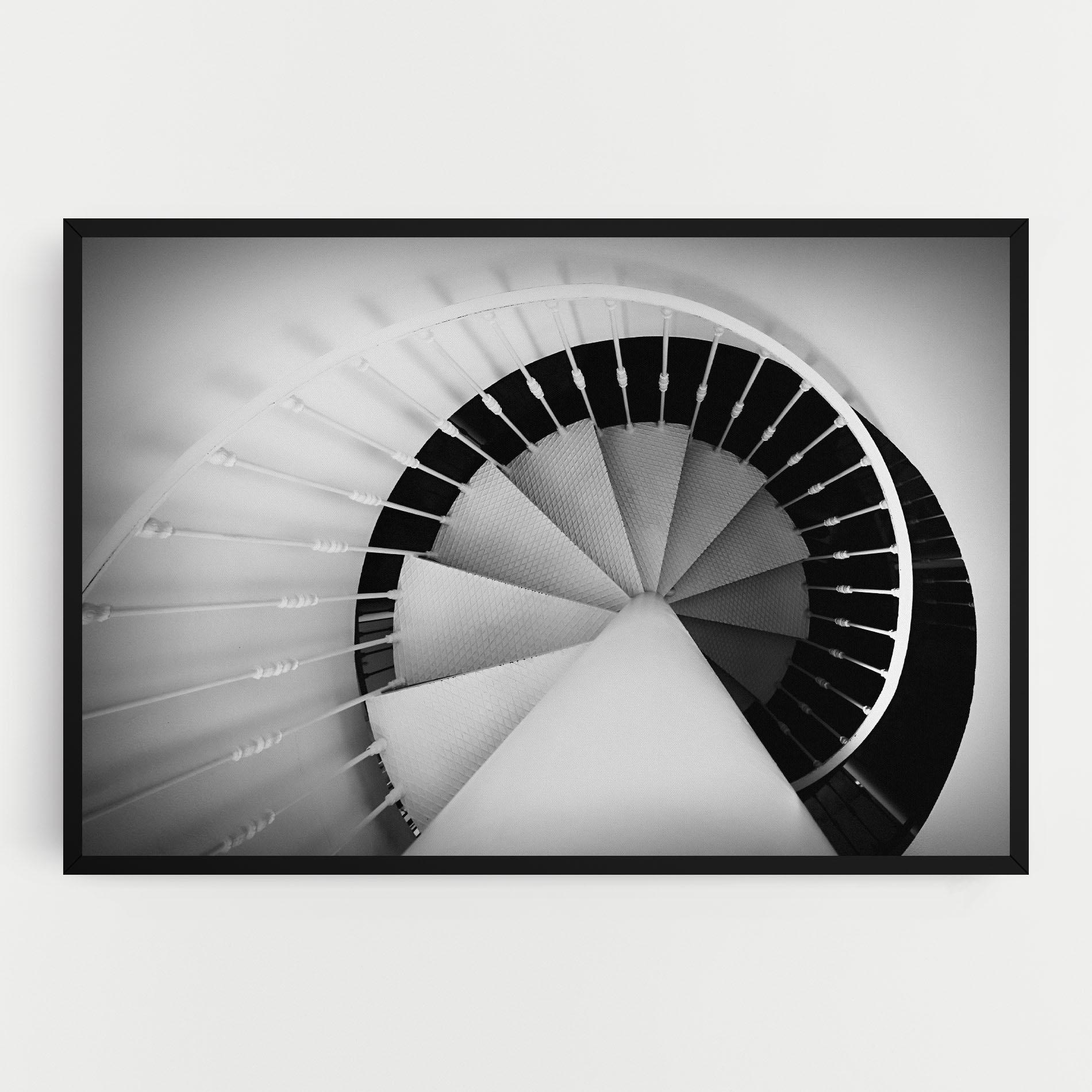 Vászonkép Black Circle Stairs mockup 0