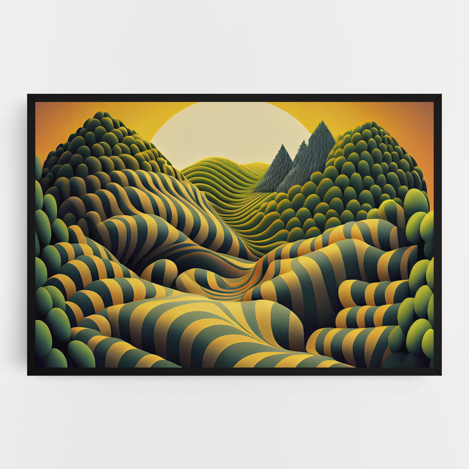 Vászonkép Green Yellow View mockup 0