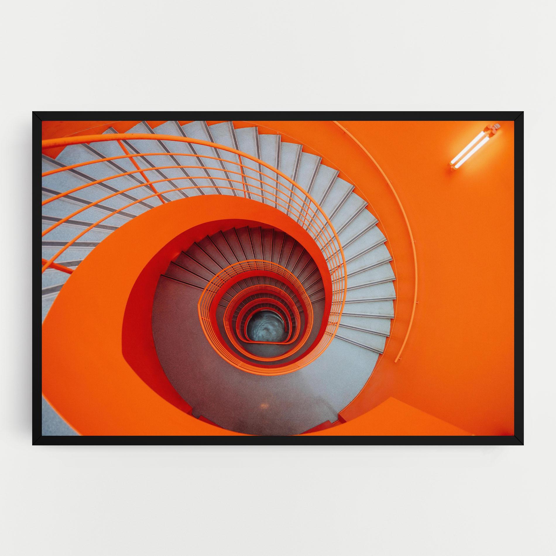Vászonkép Grey Orange Stairs mockup 0