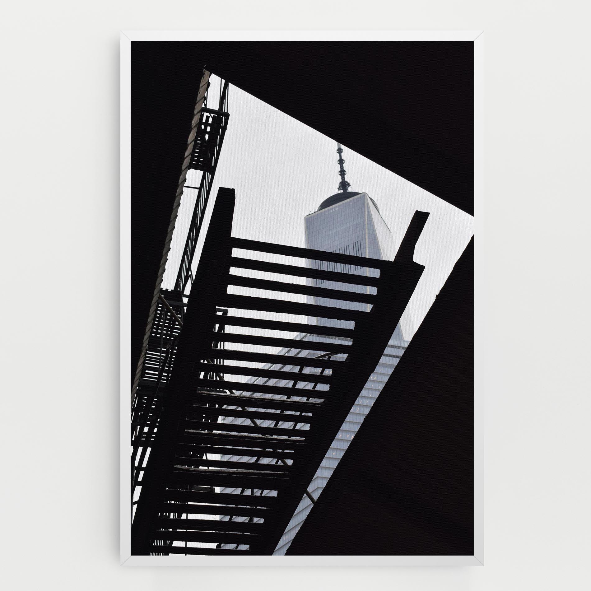 Vászonkép Black Stairs Floating mockup 0