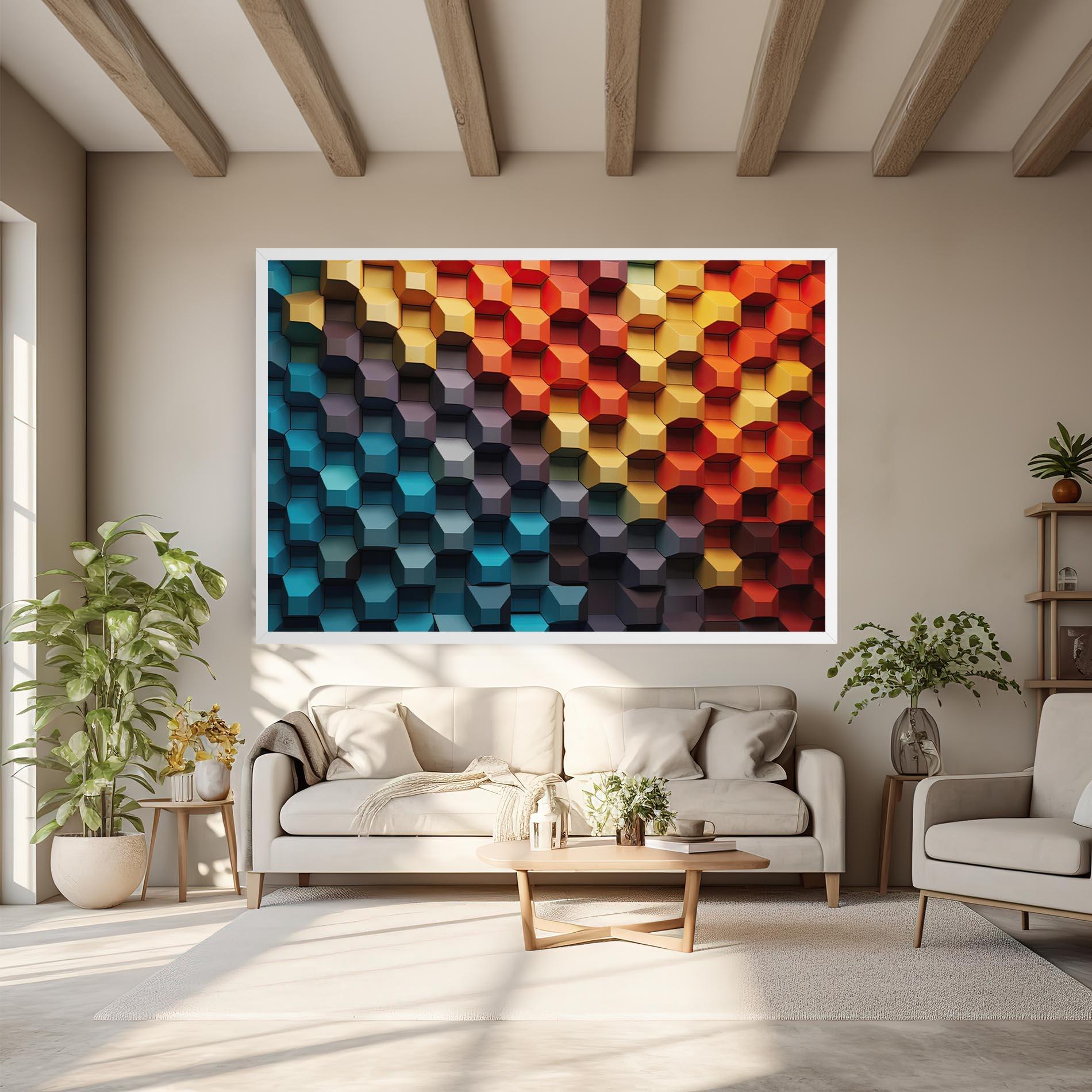 Vászonkép 3d Sqare Mix mockup 6