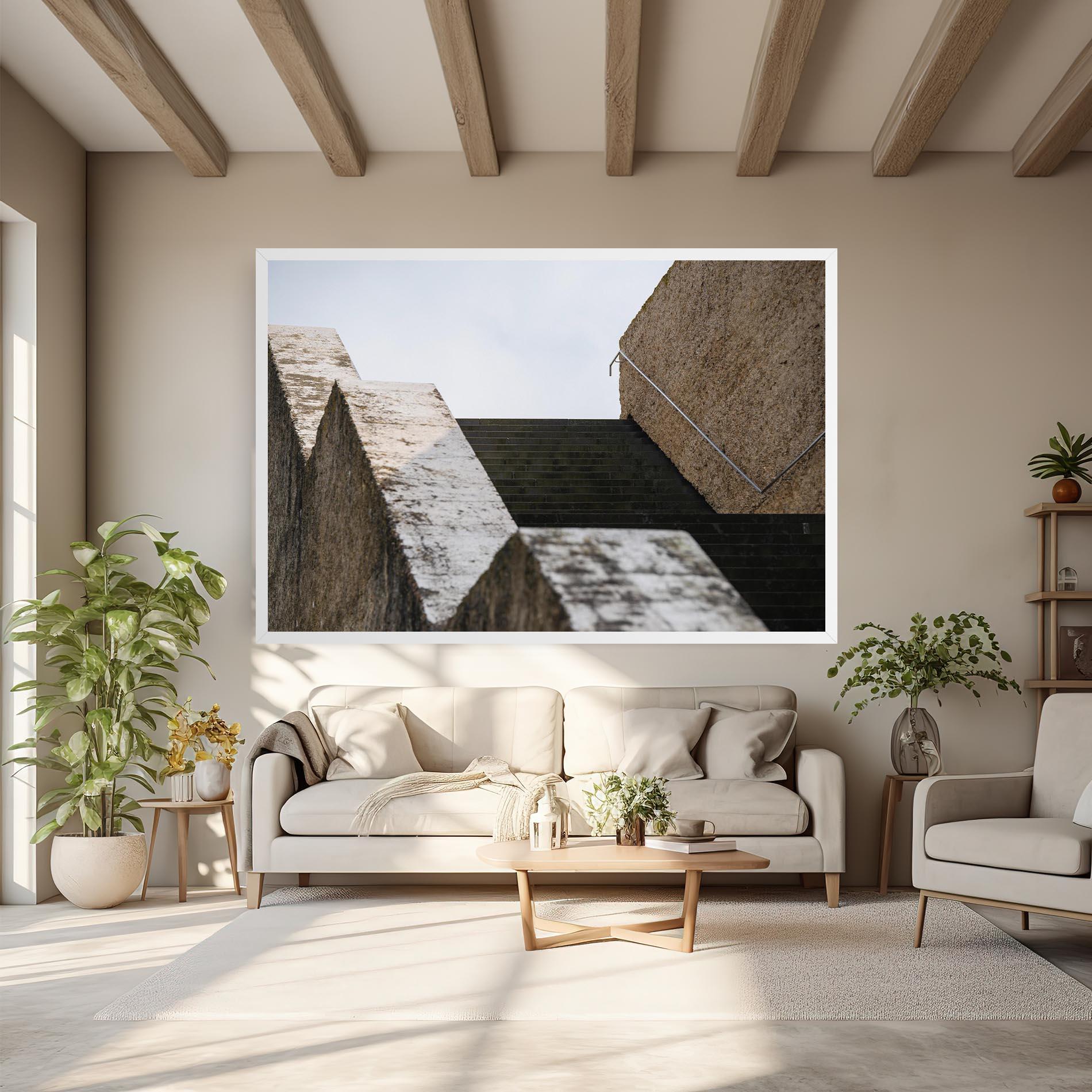 Vászonkép Black Stairs mockup 6