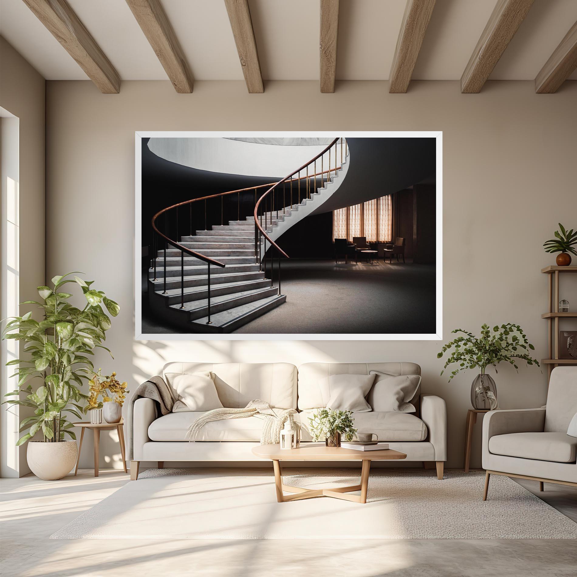 Vászonkép Dark Room Stairs mockup 6
