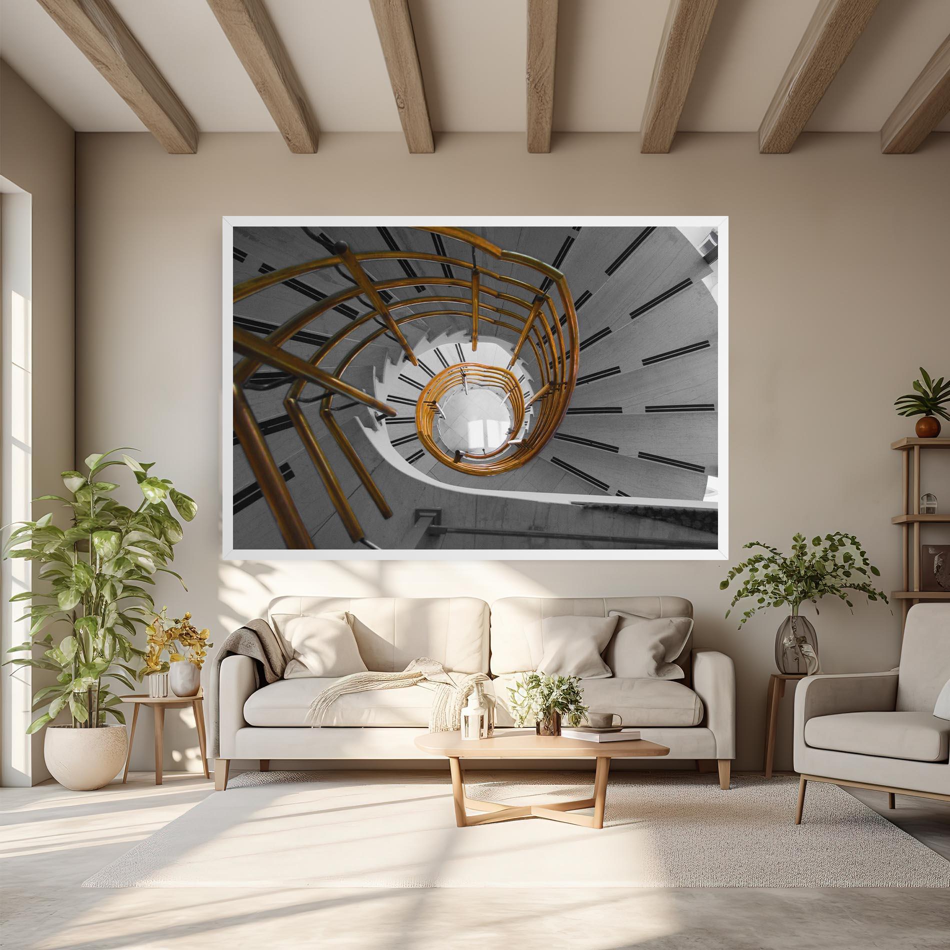 Vászonkép Gold Bar Stairs mockup 6