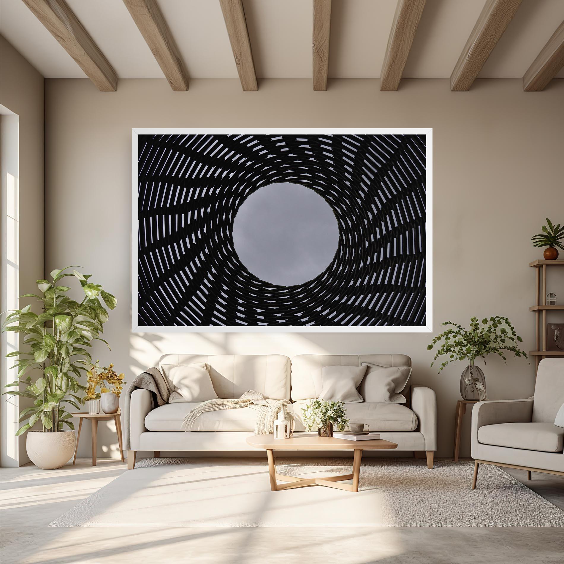 Vászonkép Grey Circle Lines mockup 6