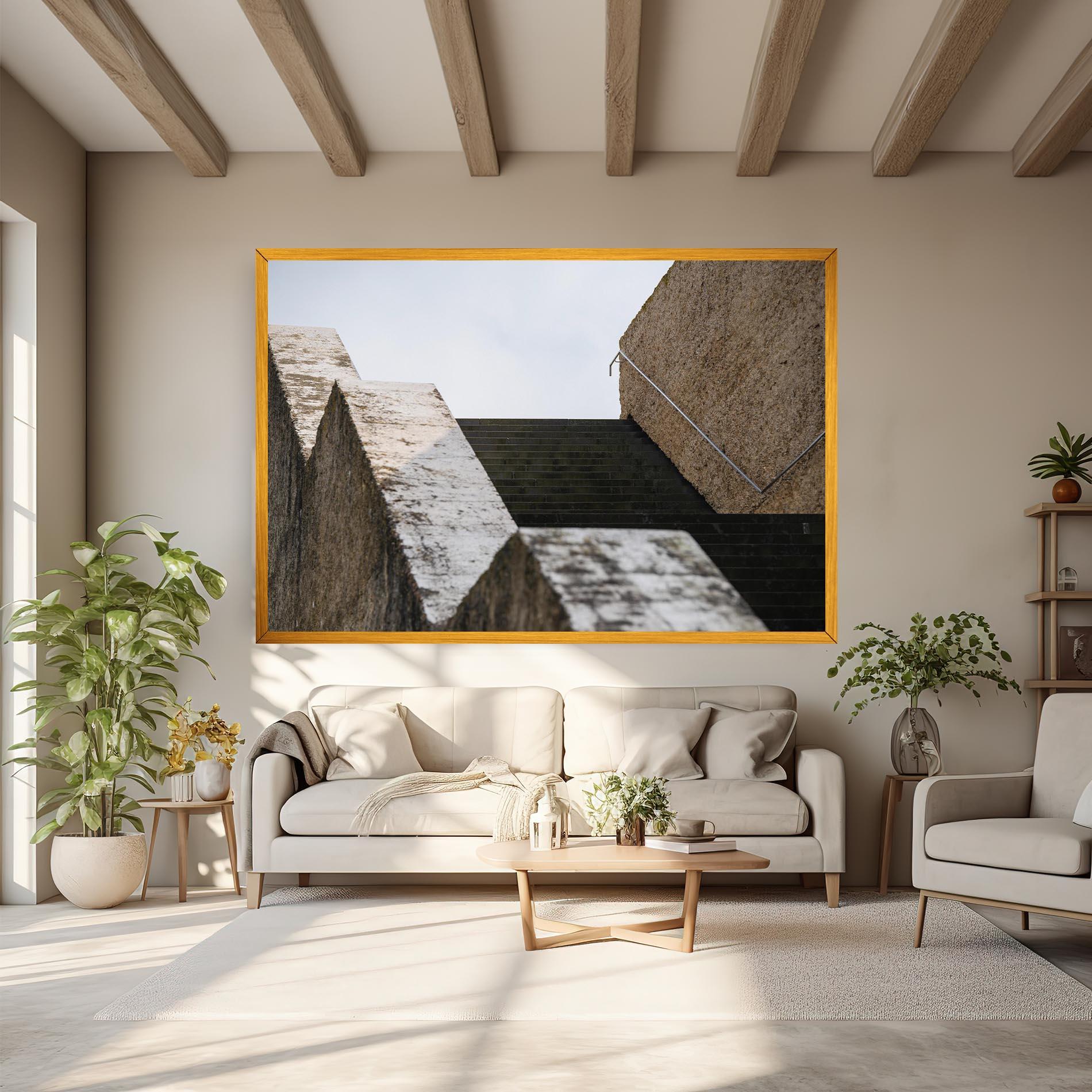 Vászonkép Black Stairs mockup 6