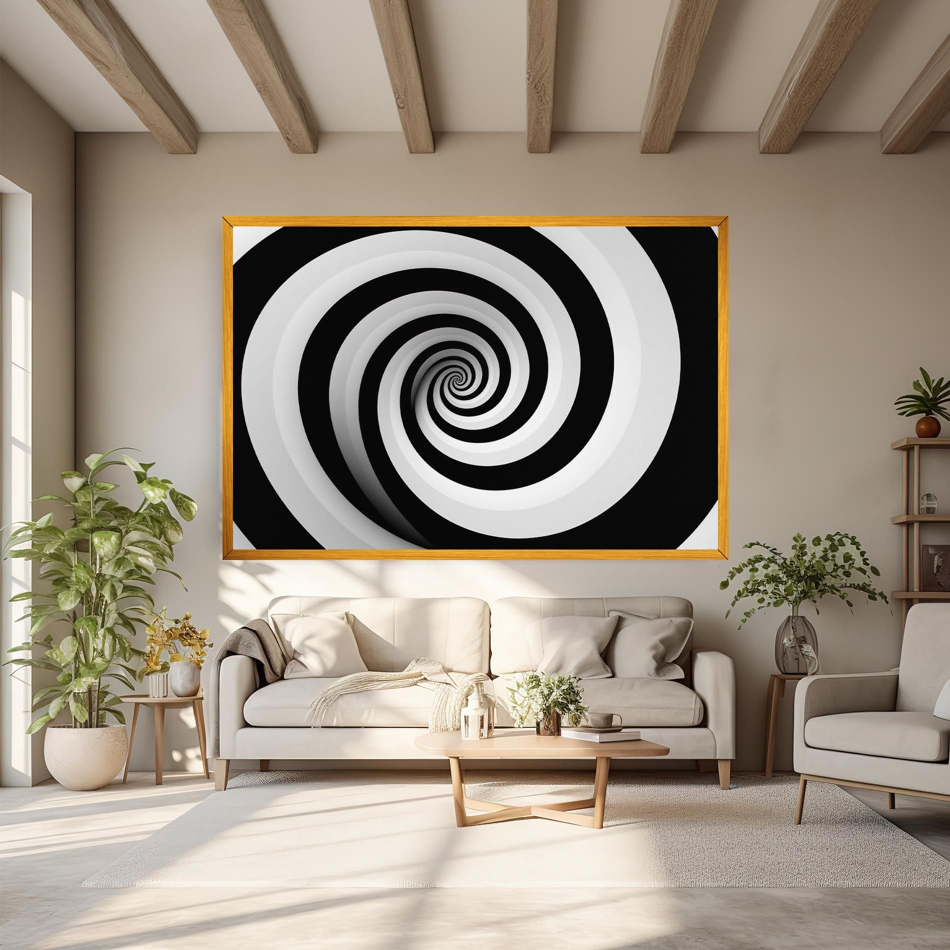 Black White Spiral mockup 6