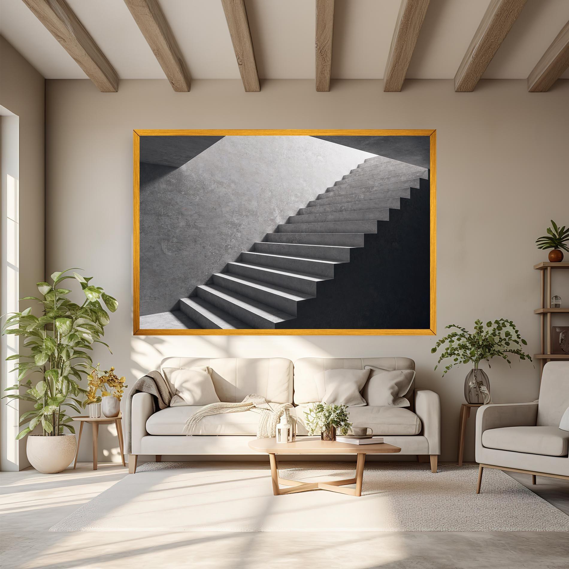 Vászonkép Concrete Stairs mockup 6