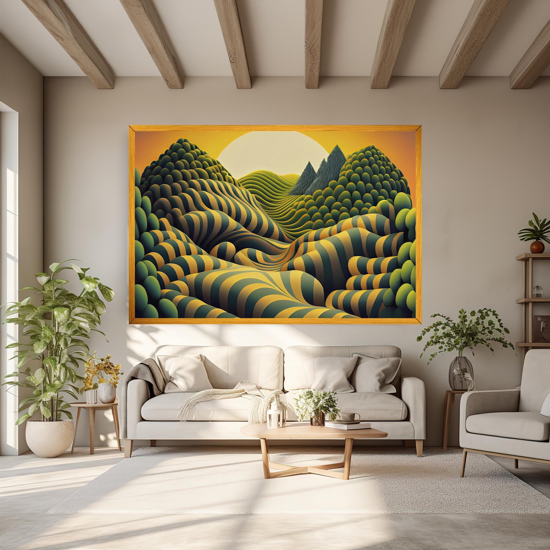 Vászonkép Green Yellow View mockup 6