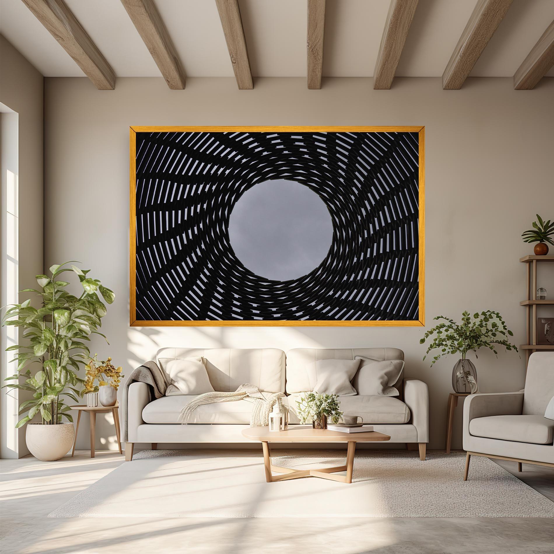 Vászonkép Grey Circle Lines mockup 6