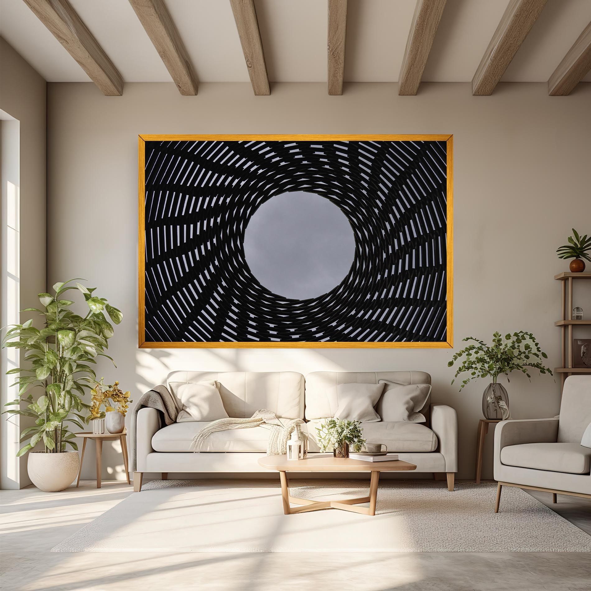 Grey Circle Lines mockup 6