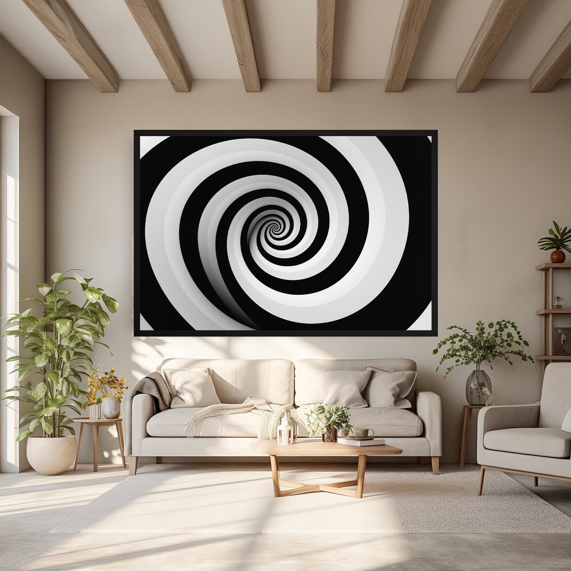 Black White Spiral mockup 6