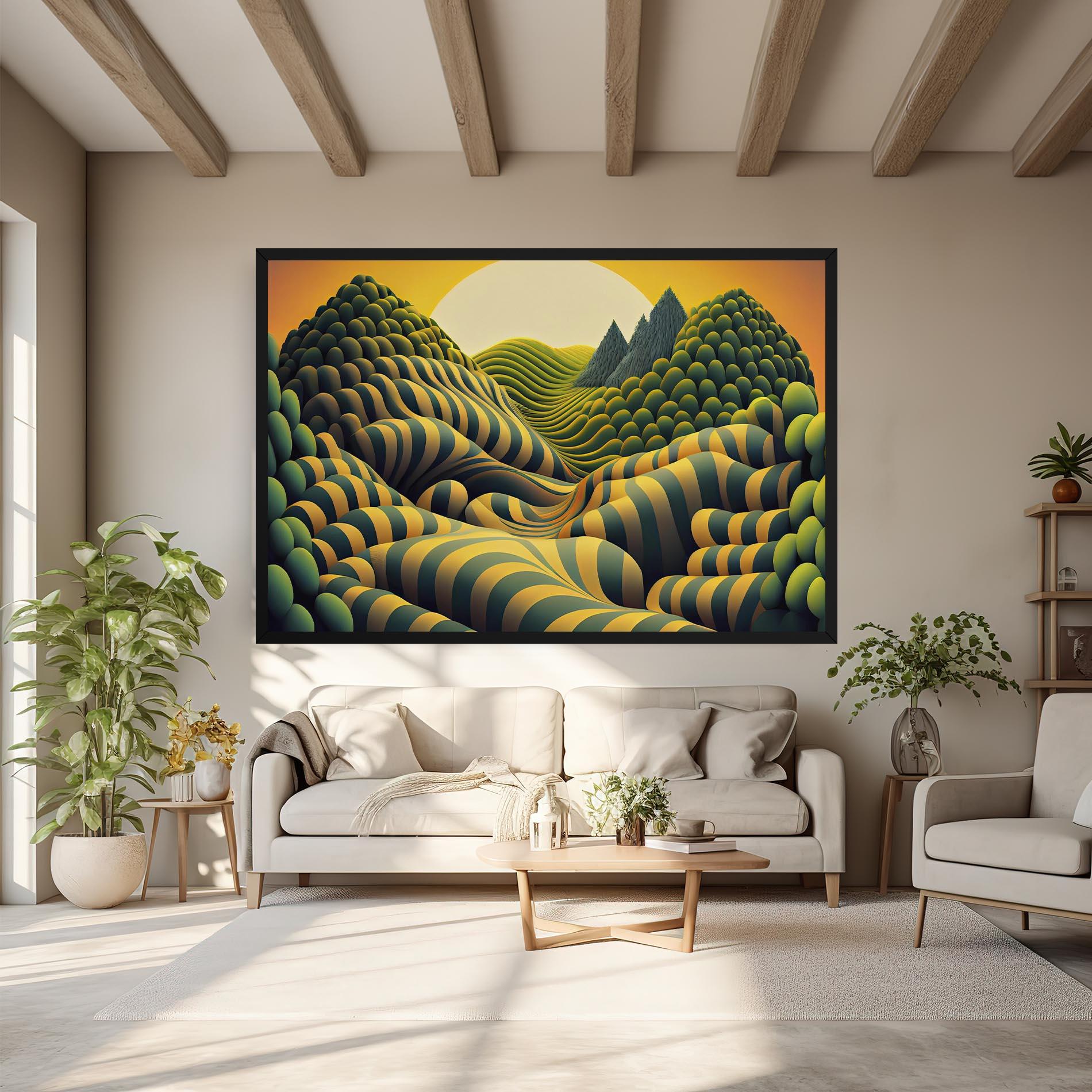 Vászonkép Green Yellow View mockup 6