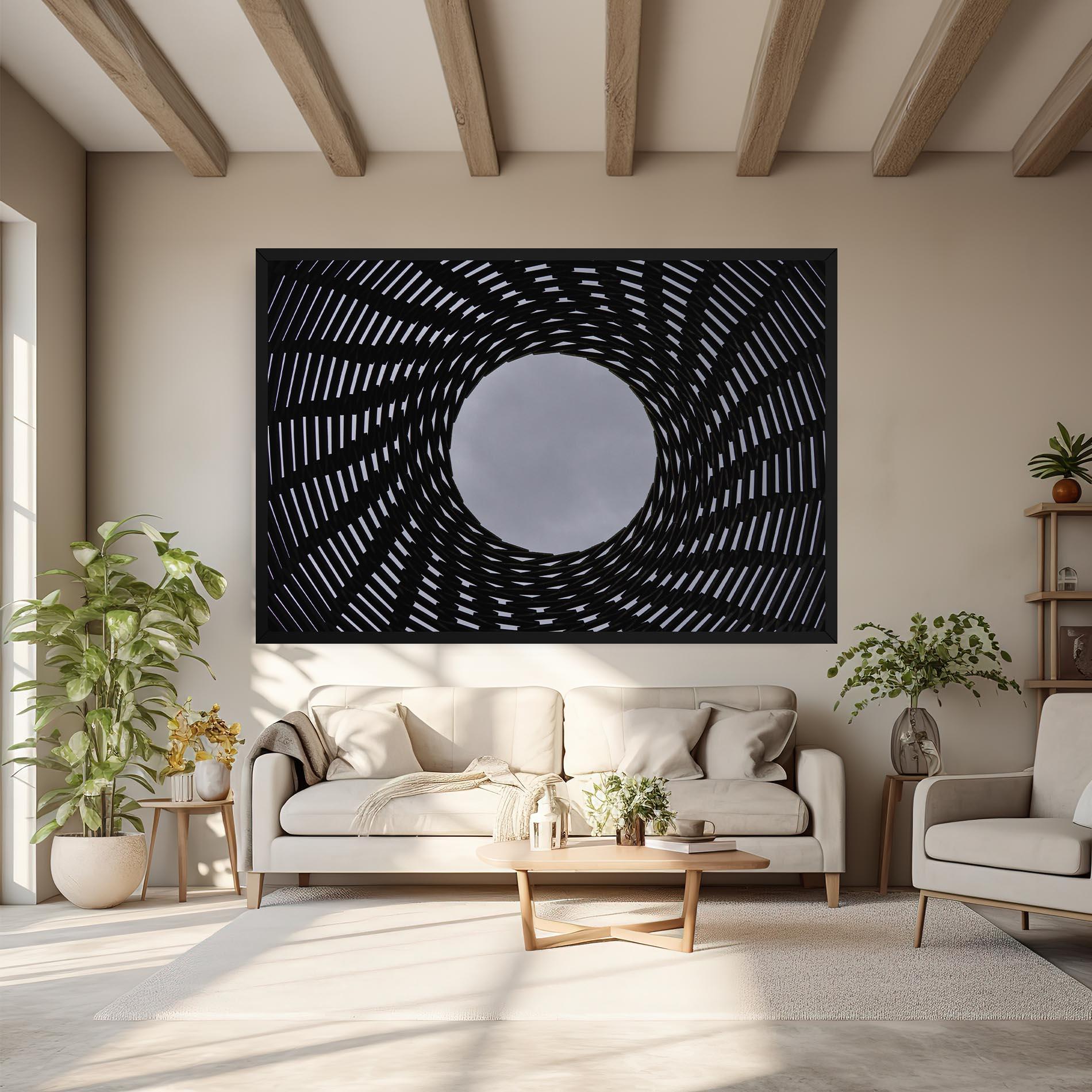 Vászonkép Grey Circle Lines mockup 6