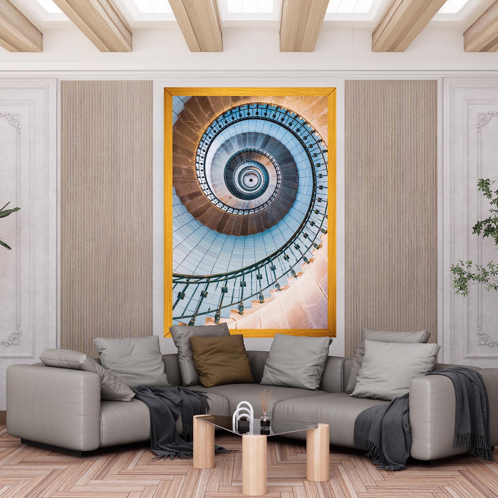 Vászonkép Blue Opaline Stairs mockup 6