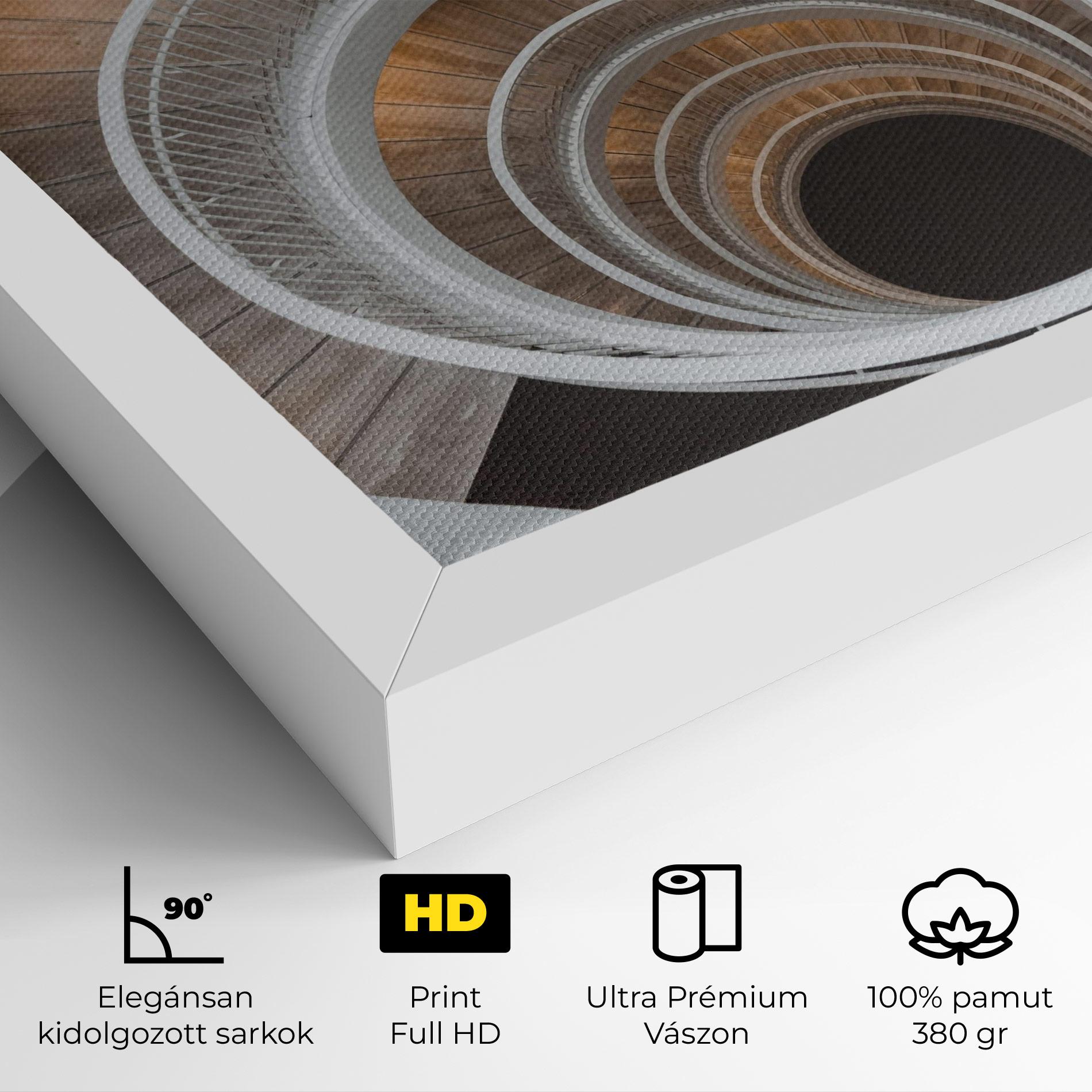 Vászonkép White Spiral Stairs mockup 4