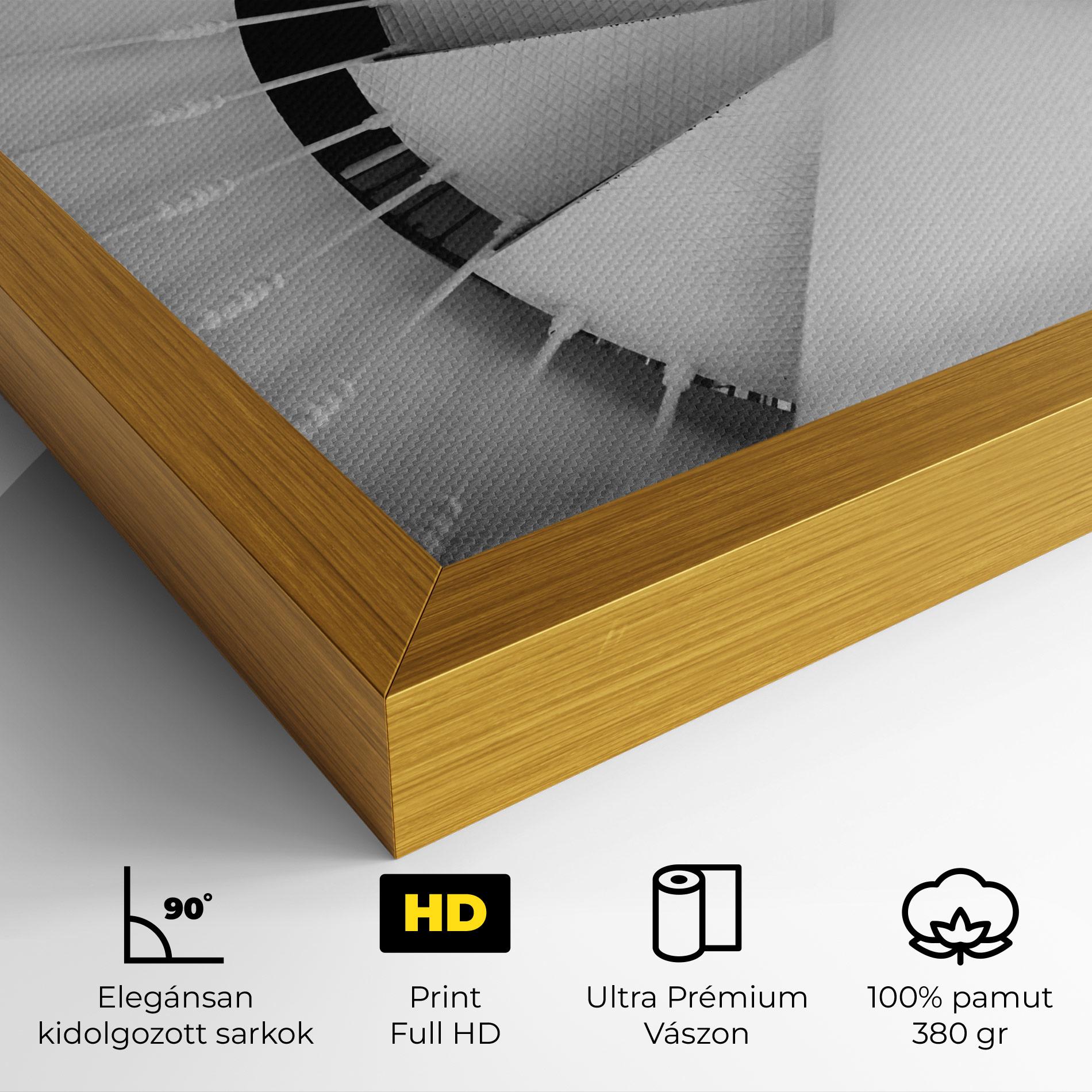 Vászonkép Black Circle Stairs mockup 4