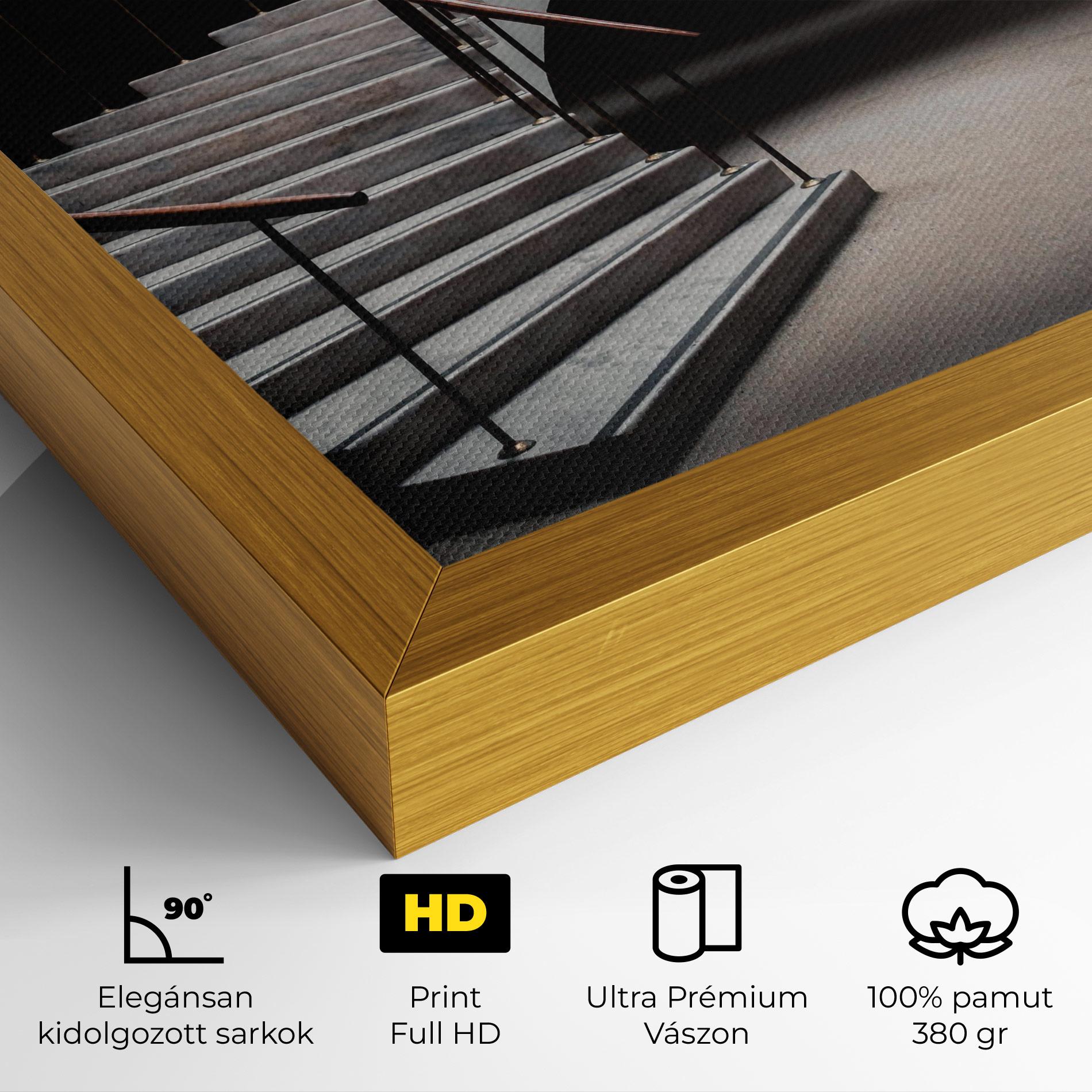 Vászonkép Dark Room Stairs mockup 4