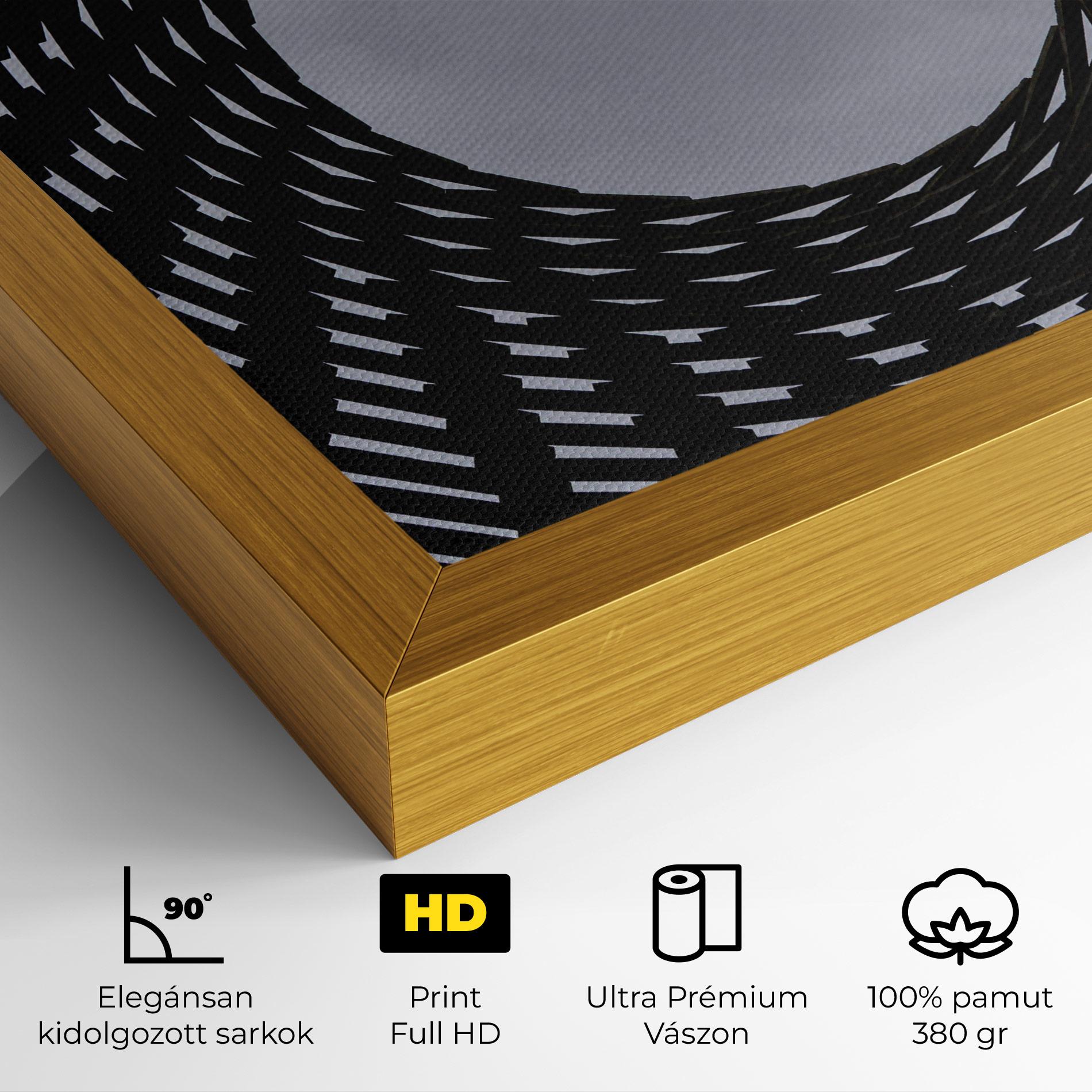 Vászonkép Grey Circle Lines mockup 4