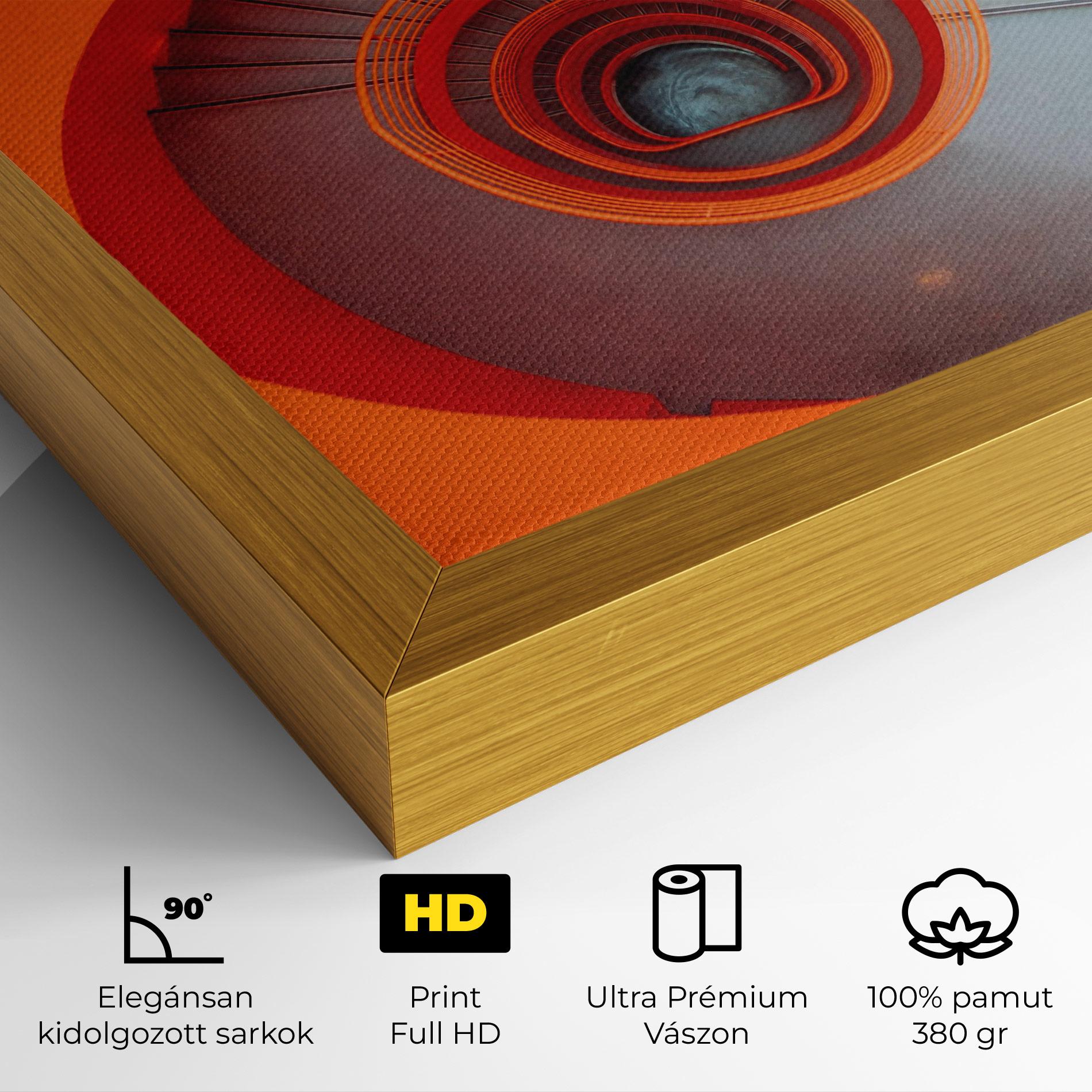 Vászonkép Grey Orange Stairs mockup 4