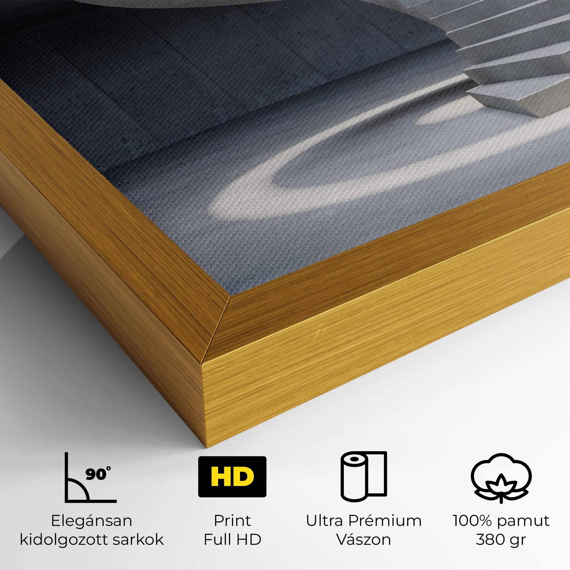 Vászonkép Spiral White Staircase mockup 4