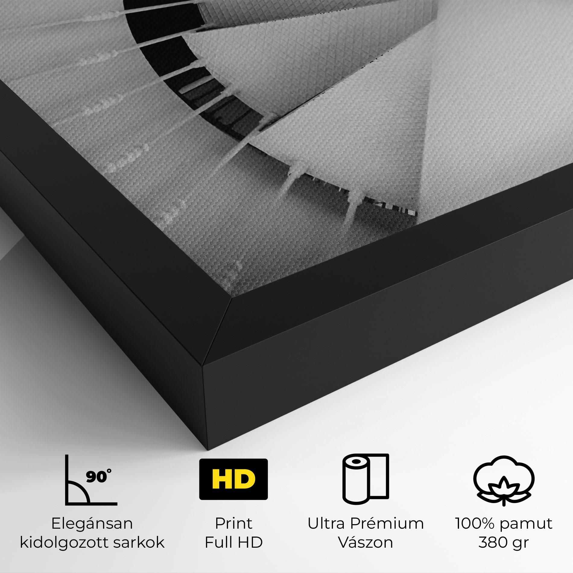 Vászonkép Black Circle Stairs mockup 4
