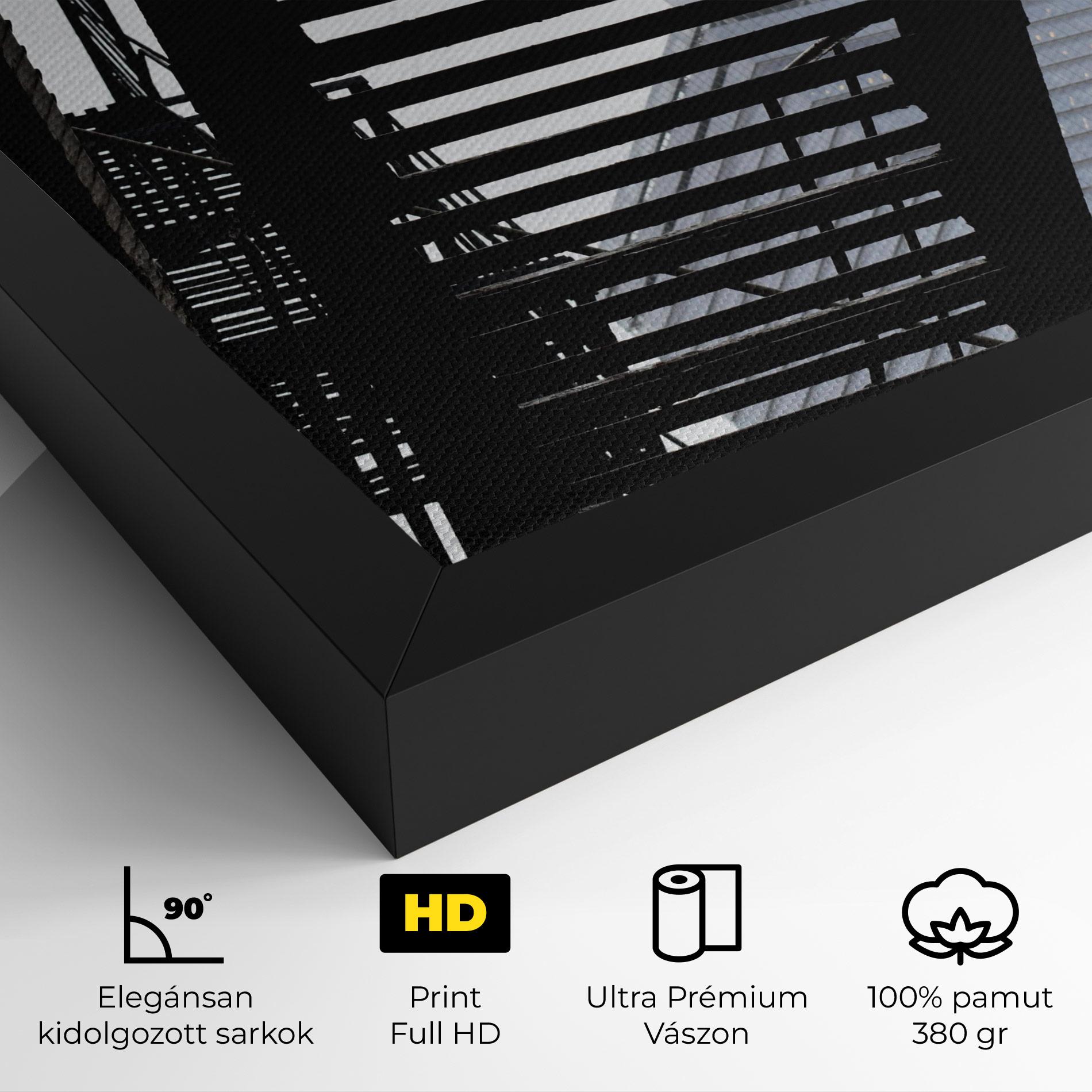 Vászonkép Black Stairs Floating mockup 4