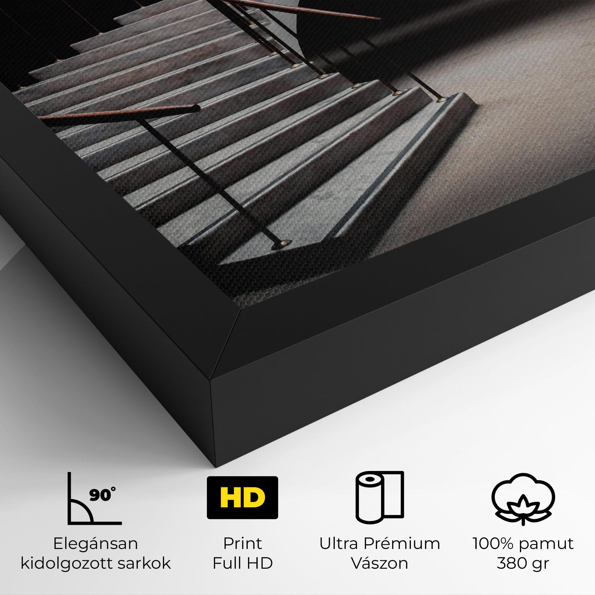 Vászonkép Dark Room Stairs mockup 4