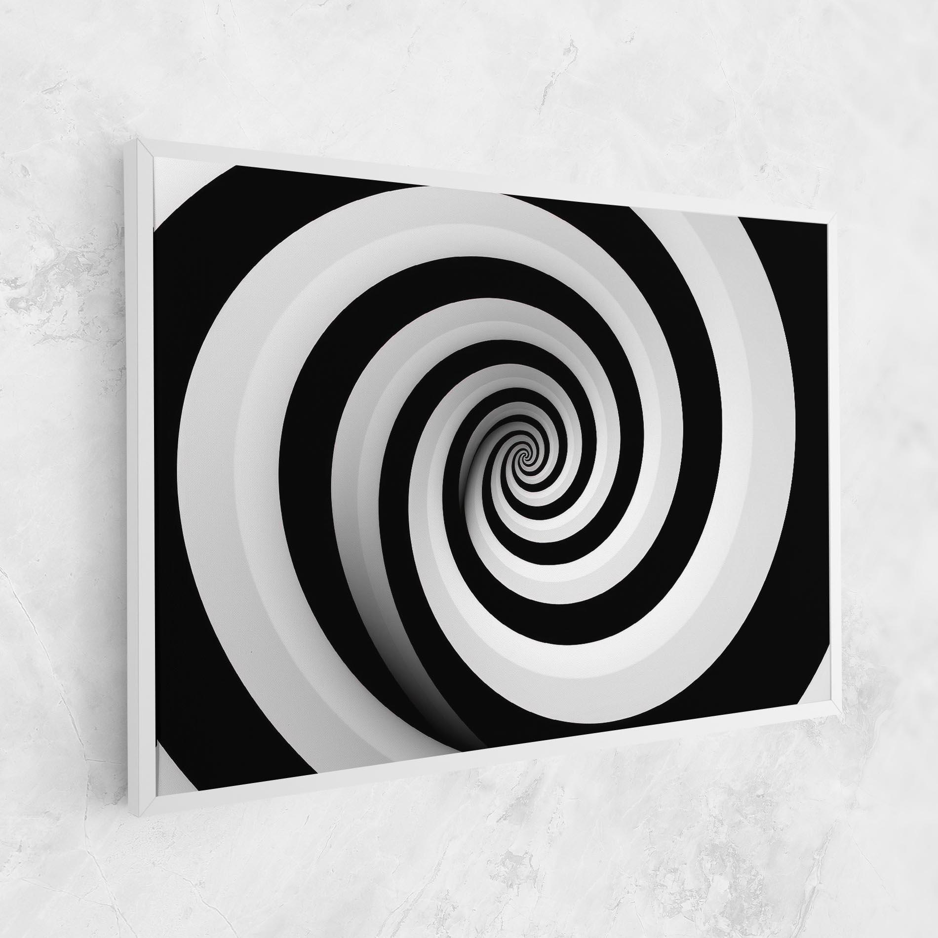 Vászonkép Black White Spiral mockup 1