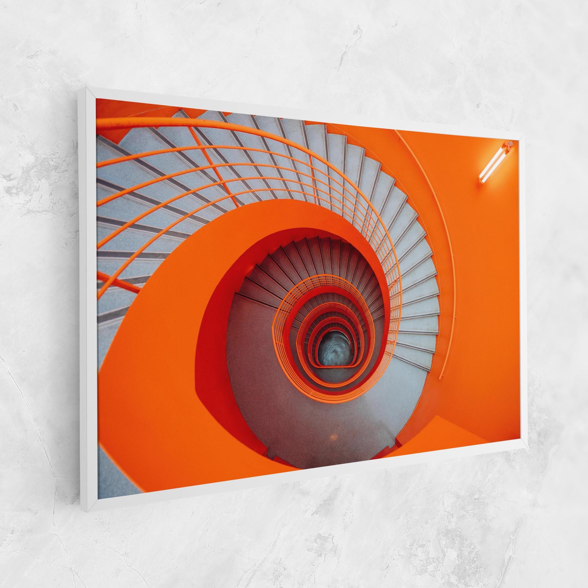 Vászonkép Grey Orange Stairs mockup 1
